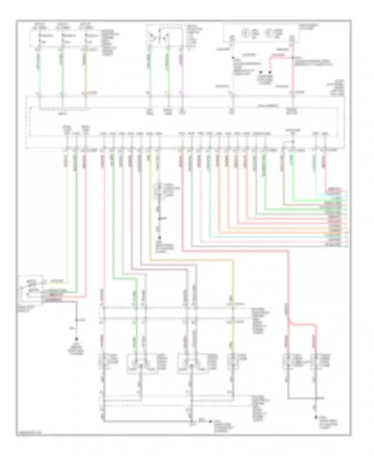 Wiring diagram multi- function switch 1) r 2) rcl 3) off 4) lcl 5) l for Ford Mustang V (2004-2009)