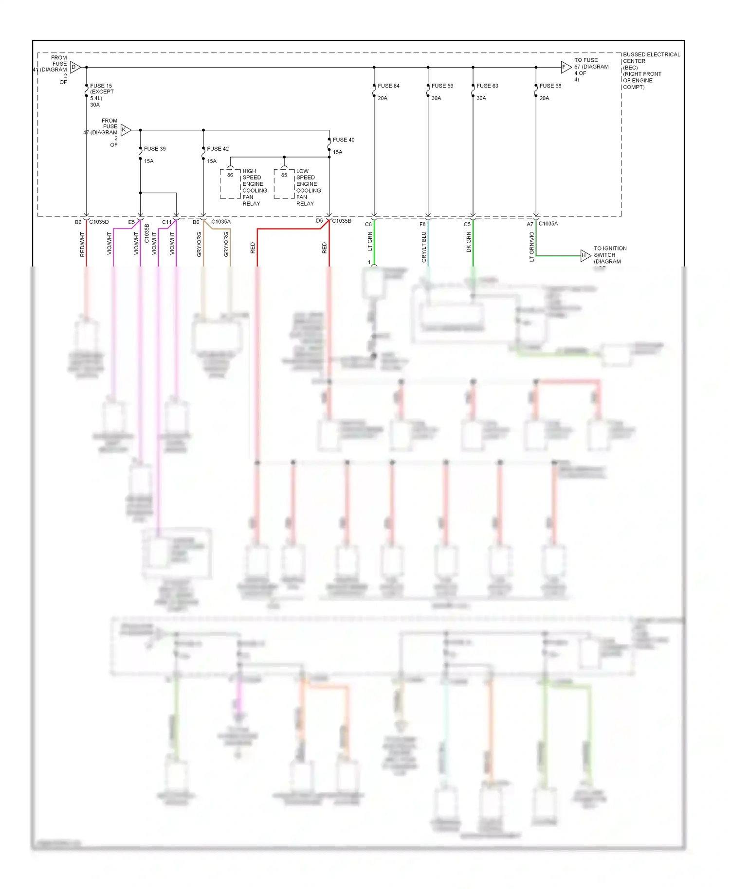Wiring diagram fuse 64 for Ford Mustang V (2004-2009) (1 of 1)