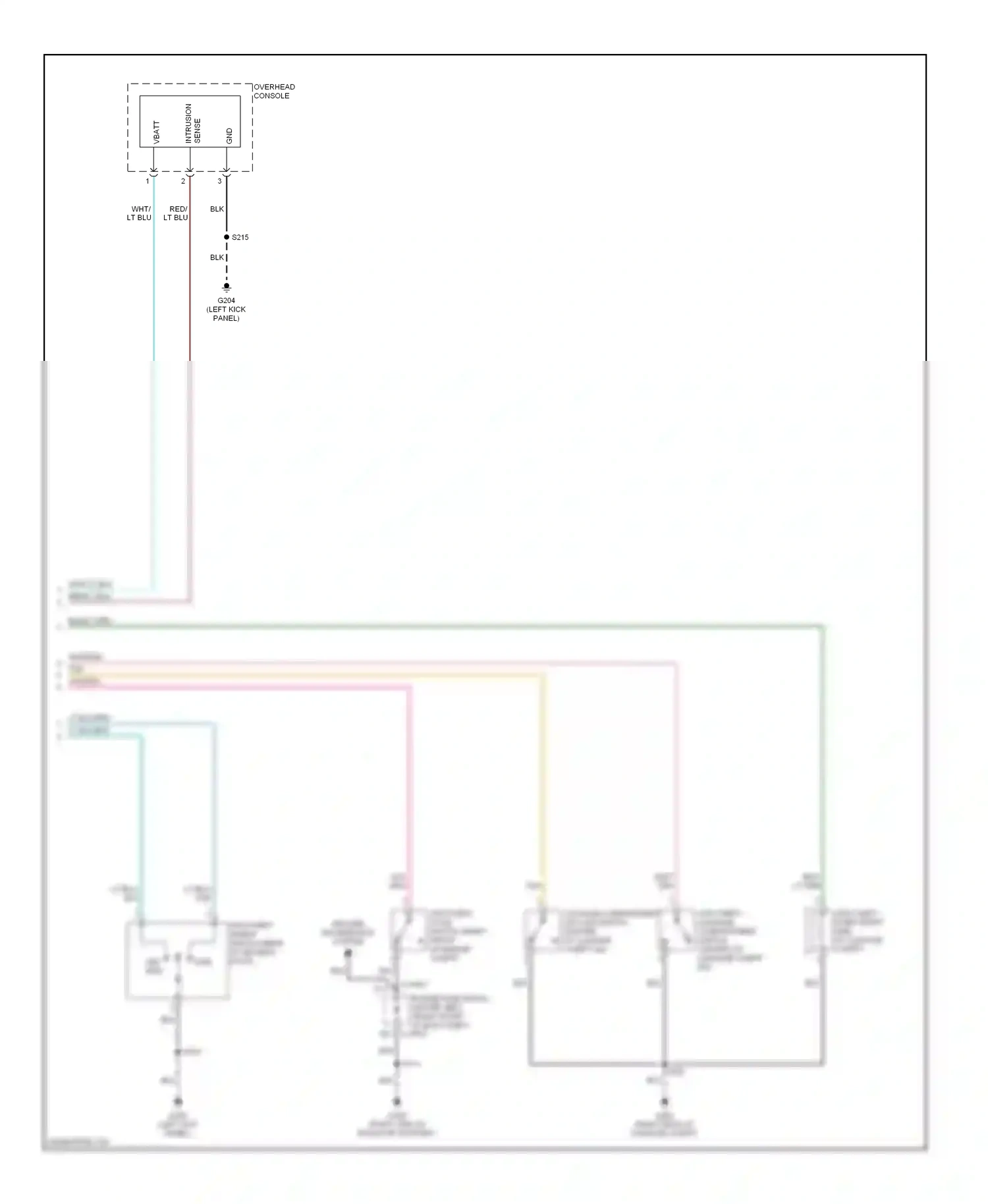 Wiring diagram ground distribution system for Ford Mustang V (2004-2009) (1 of 2)