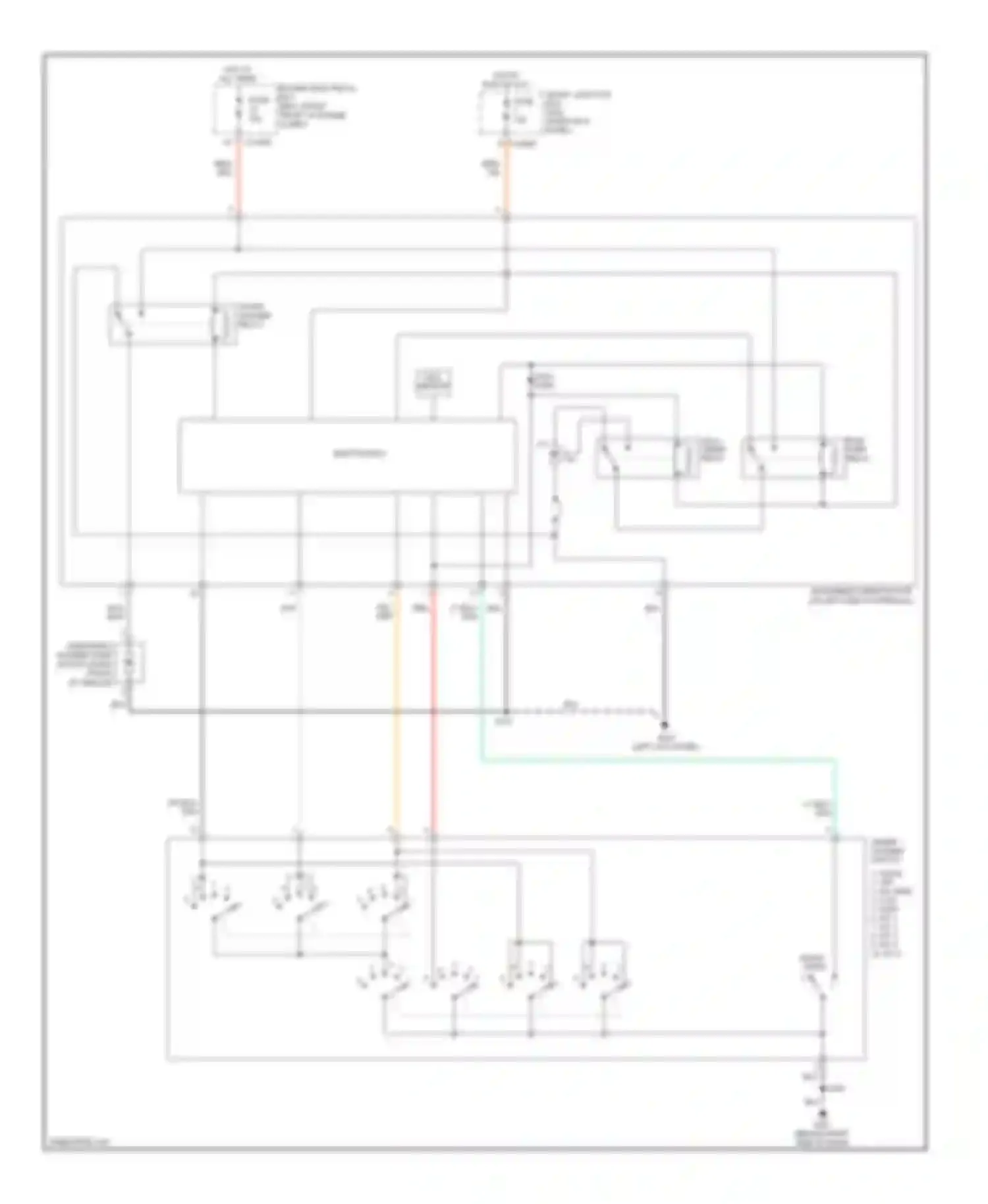 Wiring diagram hi/lo speed relay for Ford Mustang V (2004-2009)