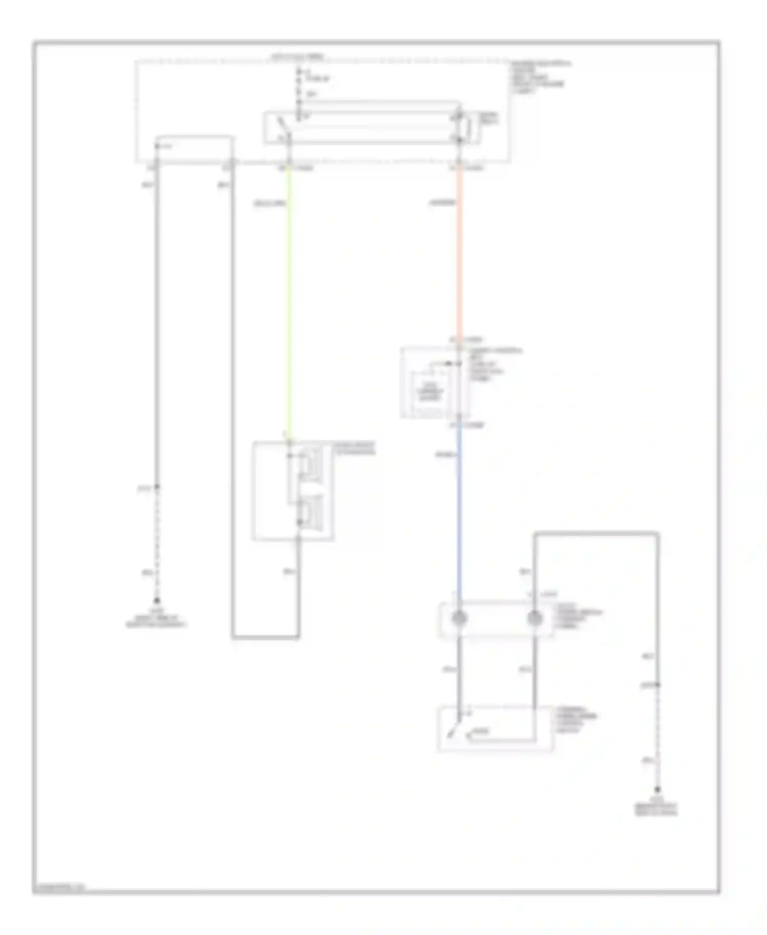 Wiring diagram steering wheel/speed control switch for Ford Mustang V (2004-2009)