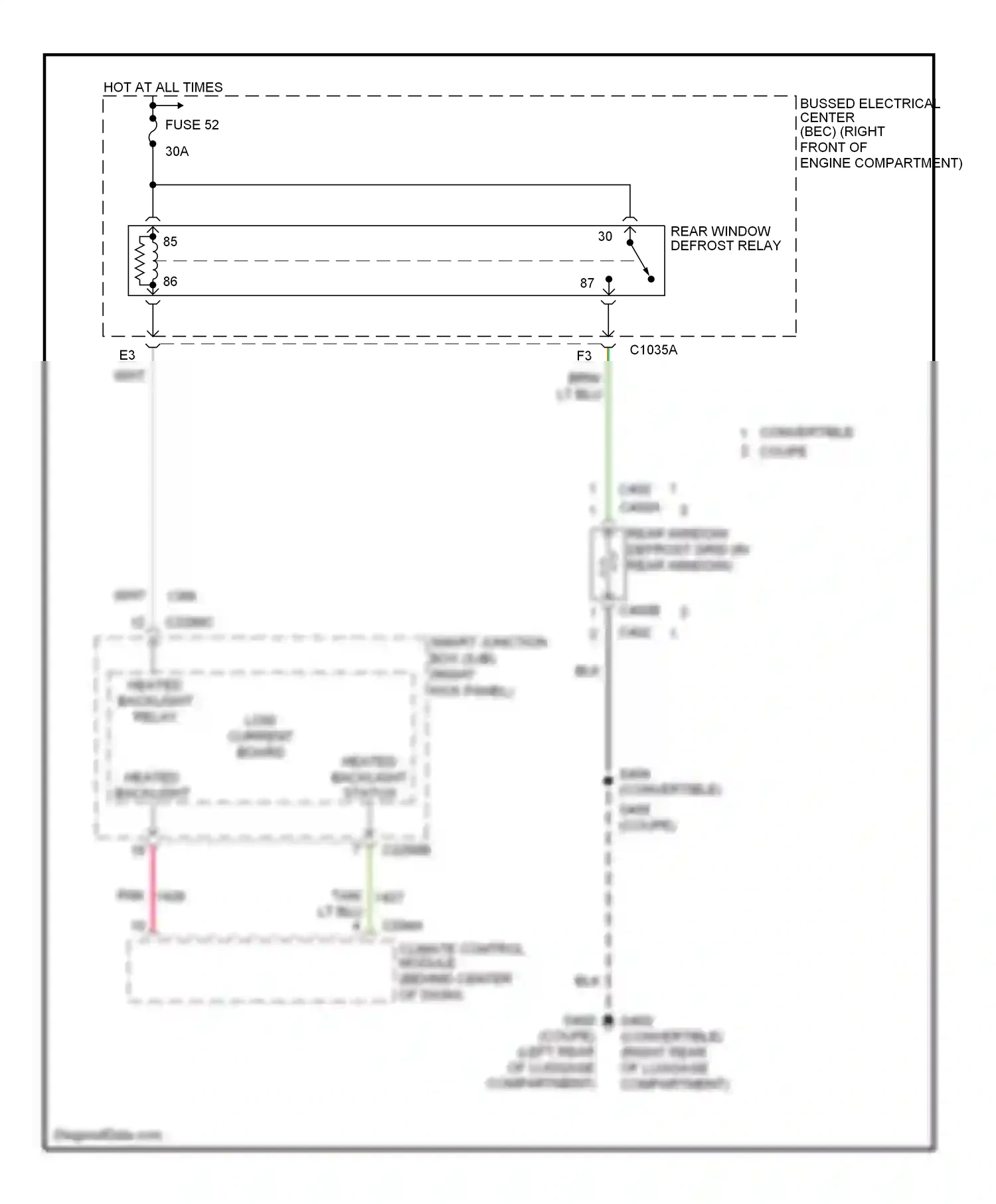 Wiring diagram lt blu for Ford Mustang V (2004-2009) (7 of 32)