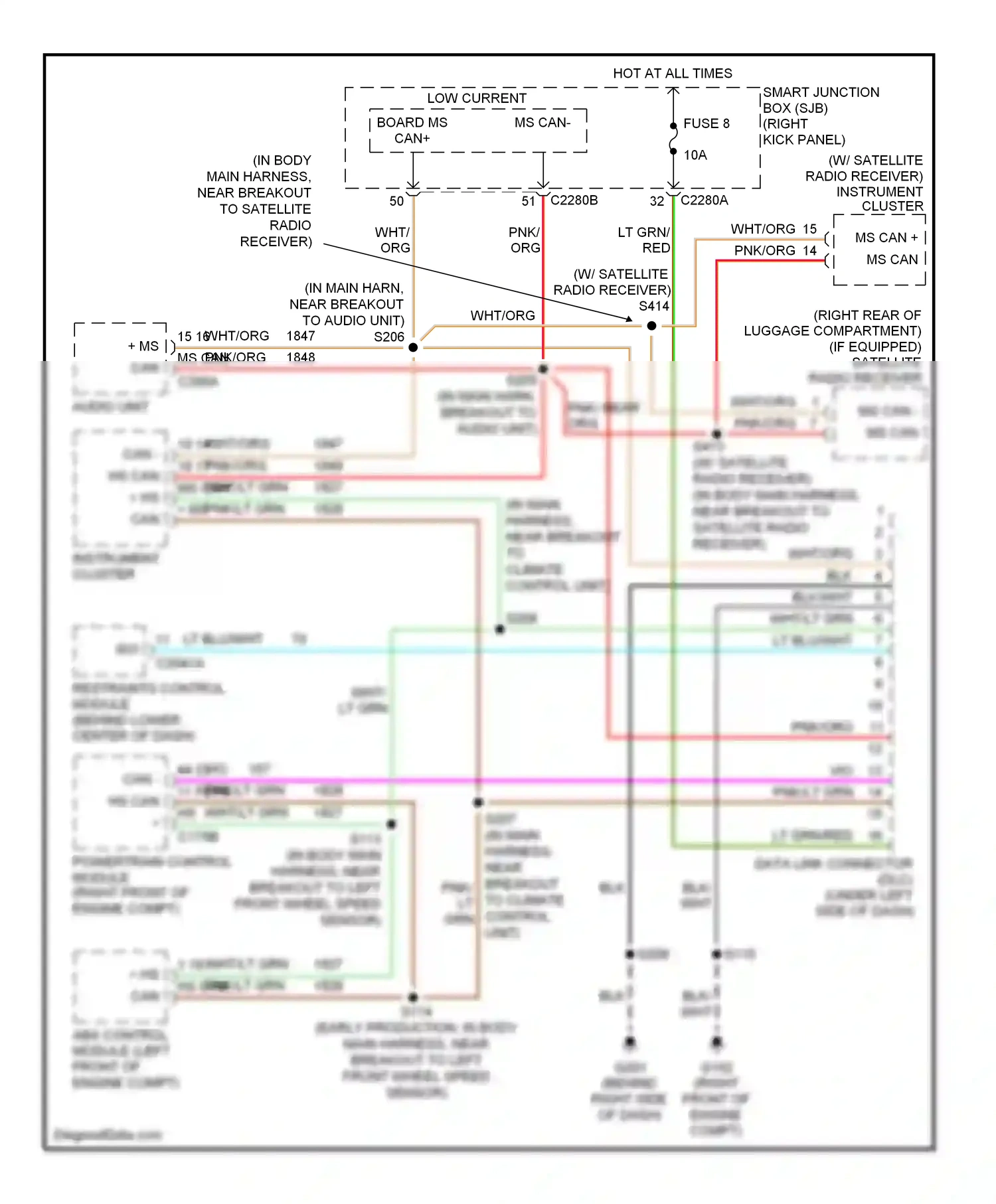Wiring diagram lt grn for Ford Mustang V (2004-2009) (5 of 25)