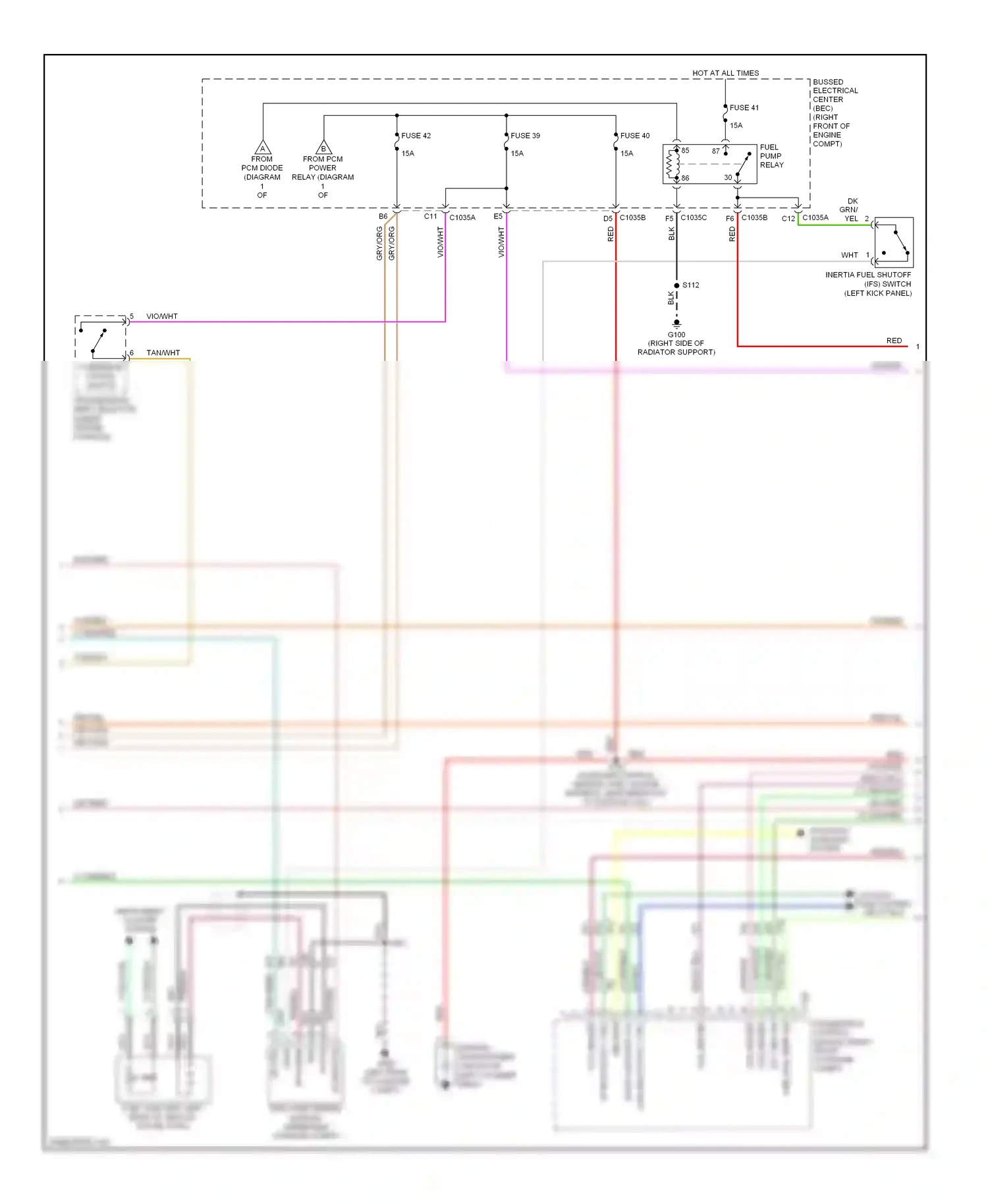 Wiring diagram pnk/blk for Ford Mustang V (2004-2009) (3 of 16)