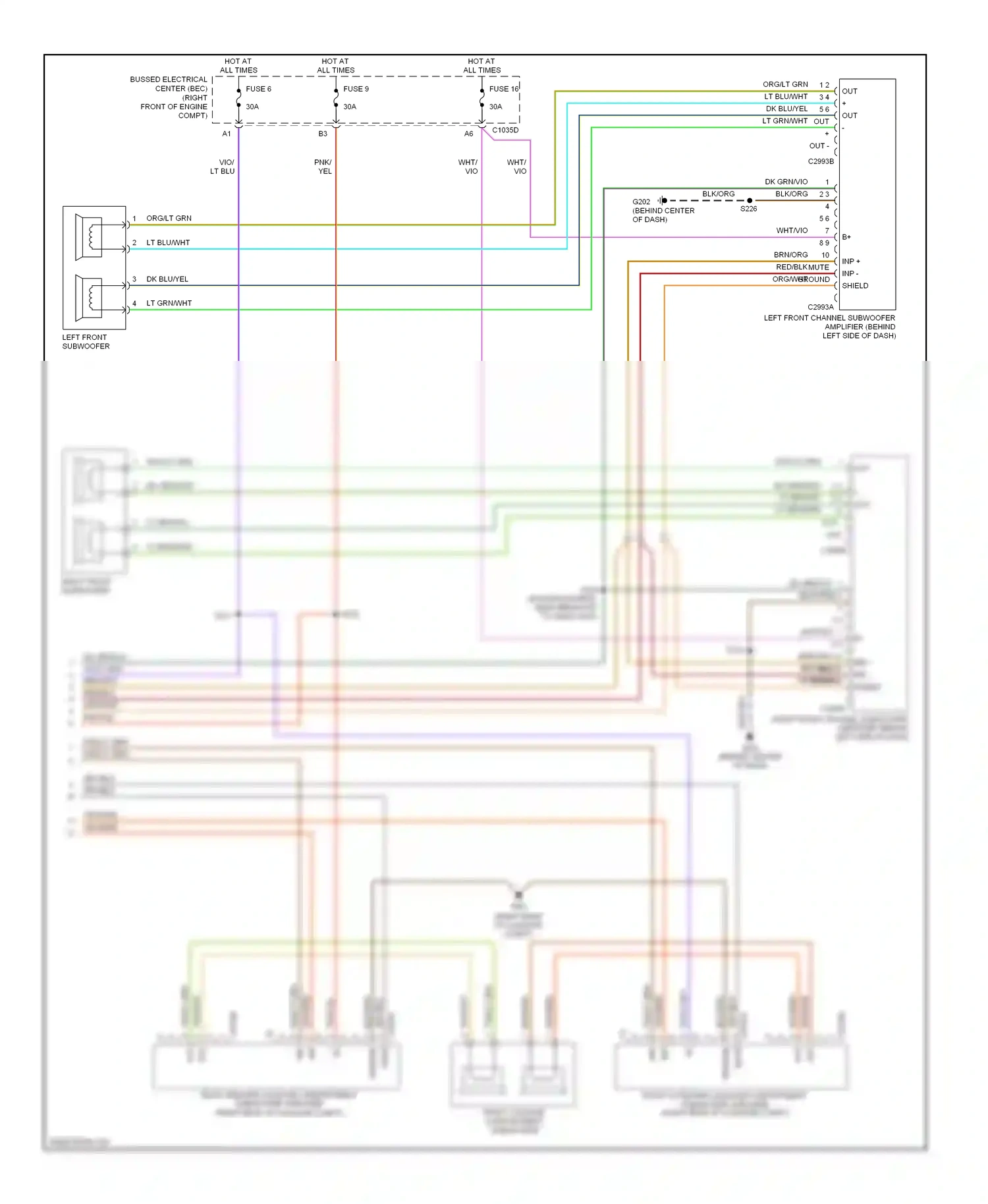 Wiring diagram red/blk for Ford Mustang V (2004-2009) (14 of 16)