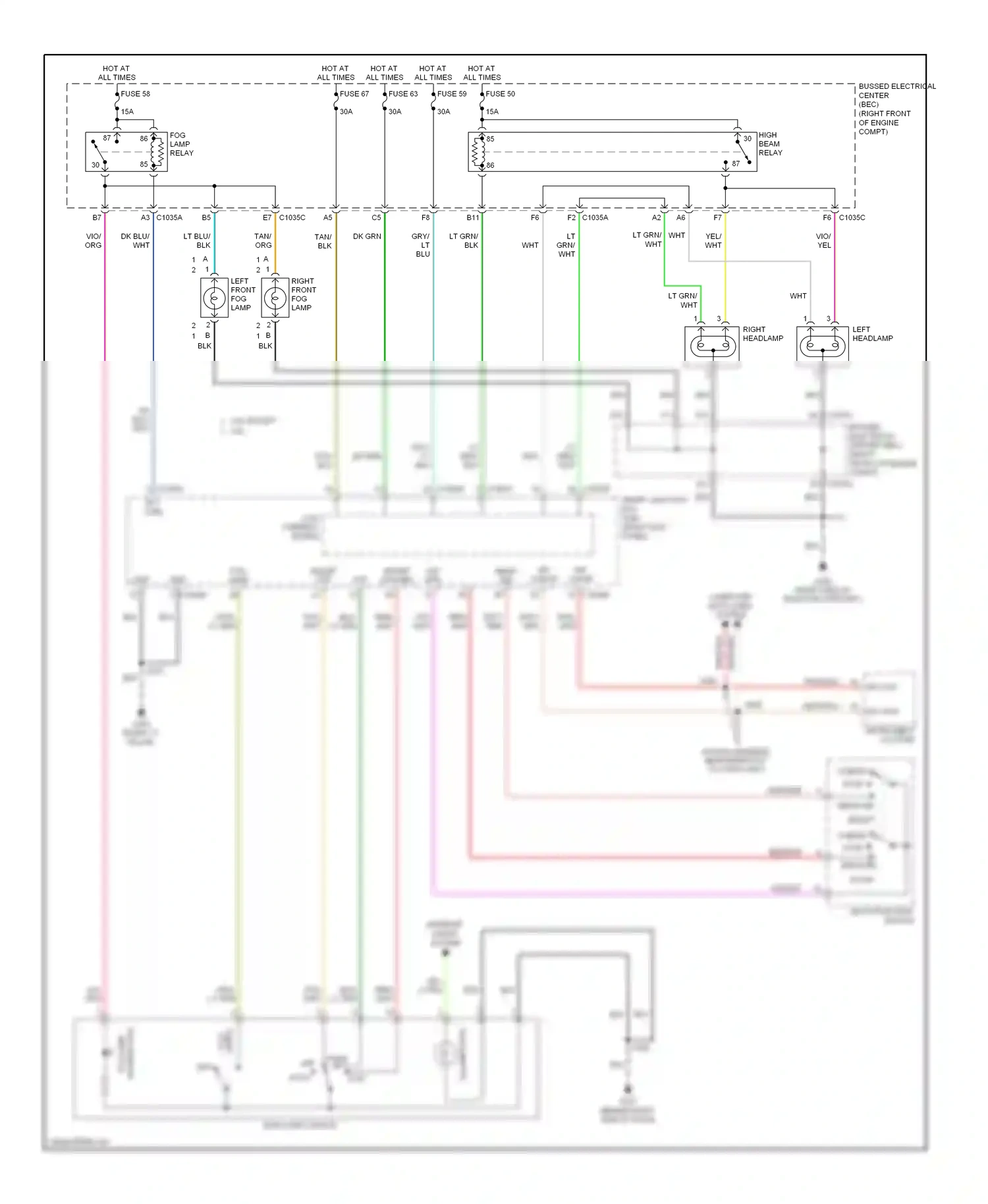 Wiring diagram rly ctrl for Ford Mustang V (2004-2009) (4 of 4)