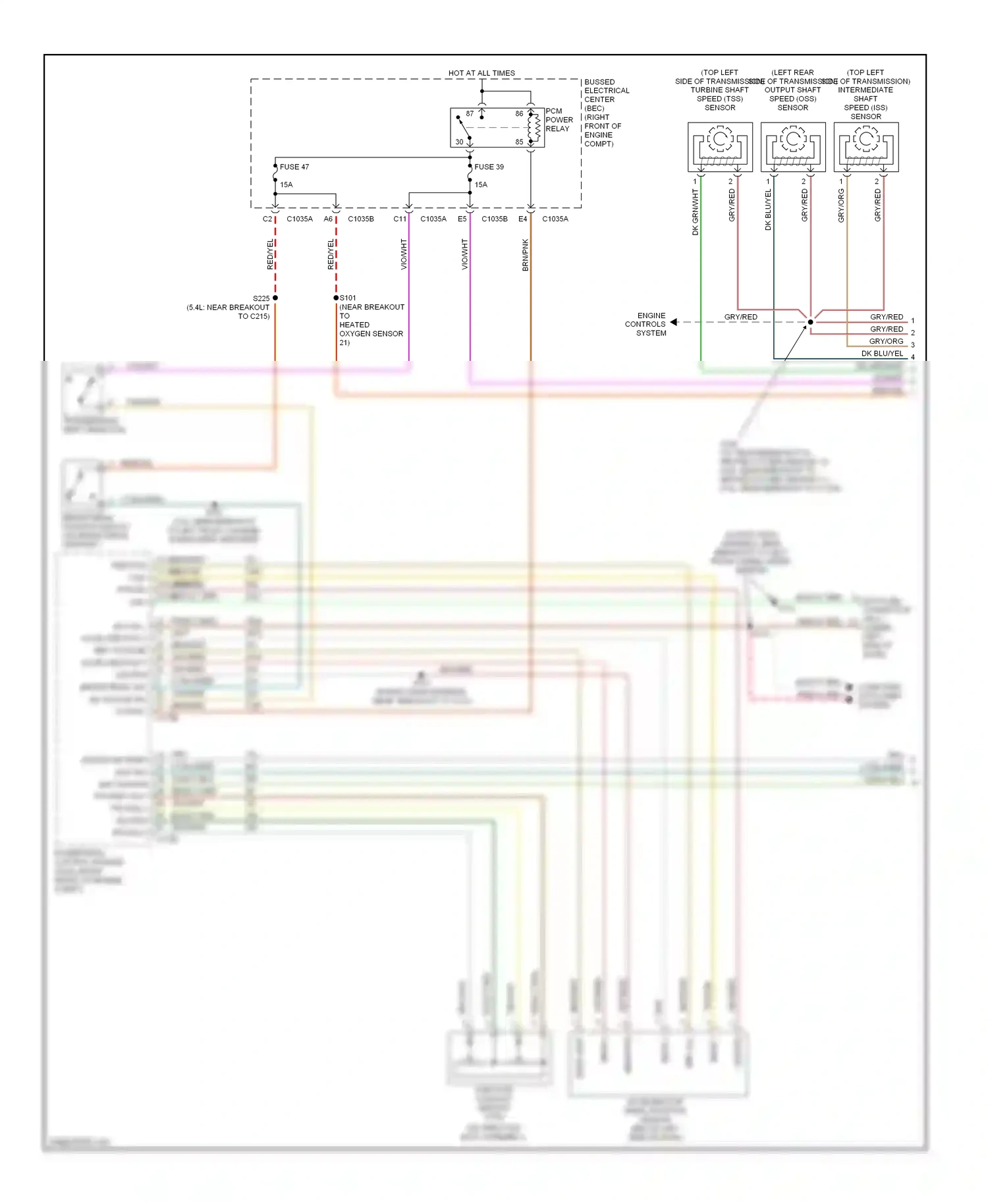 Wiring diagram sens 2 for Ford Mustang V (2004-2009) (1 of 1)