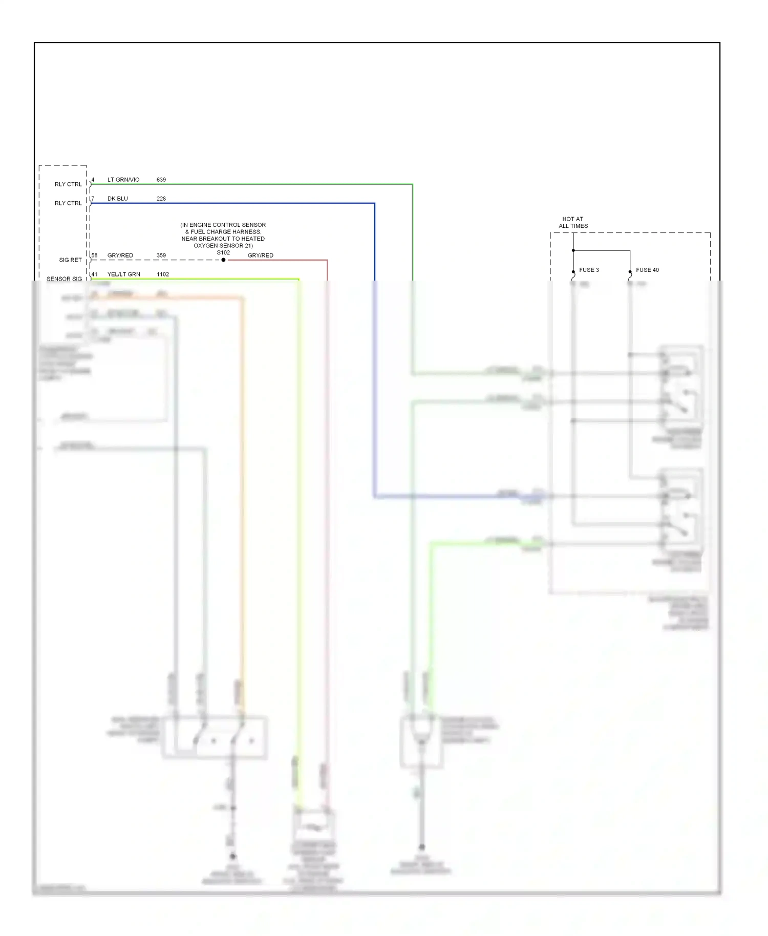 Wiring diagram sensor sig for Ford Mustang V (2004-2009) (1 of 2)
