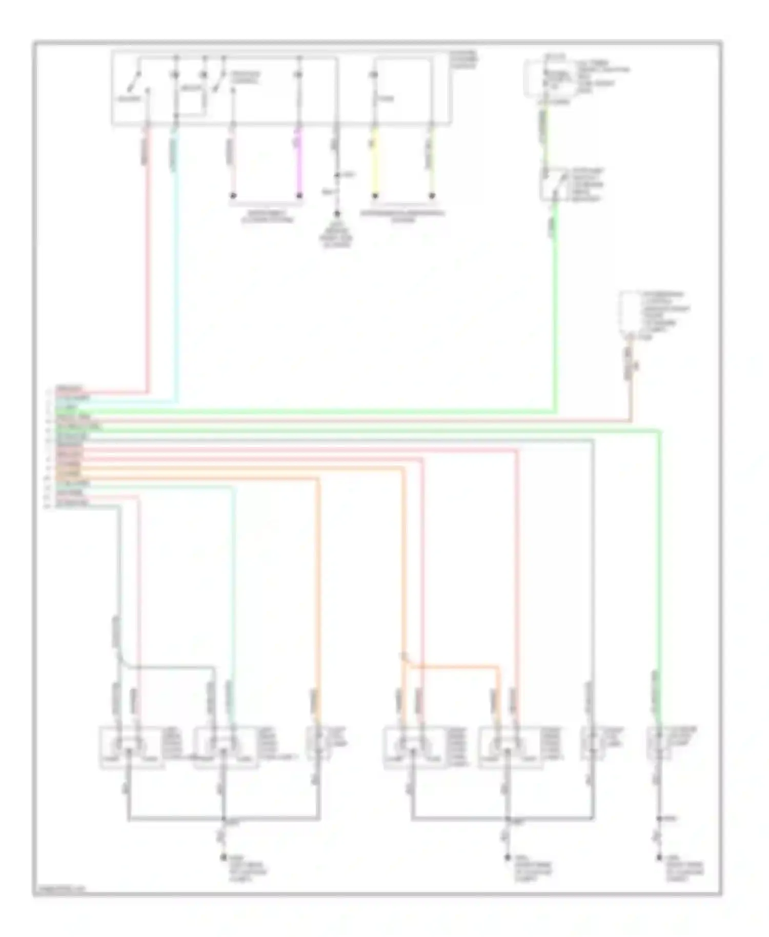 Wiring diagram hazard flasher switch for Ford Mustang V (2004-2009)