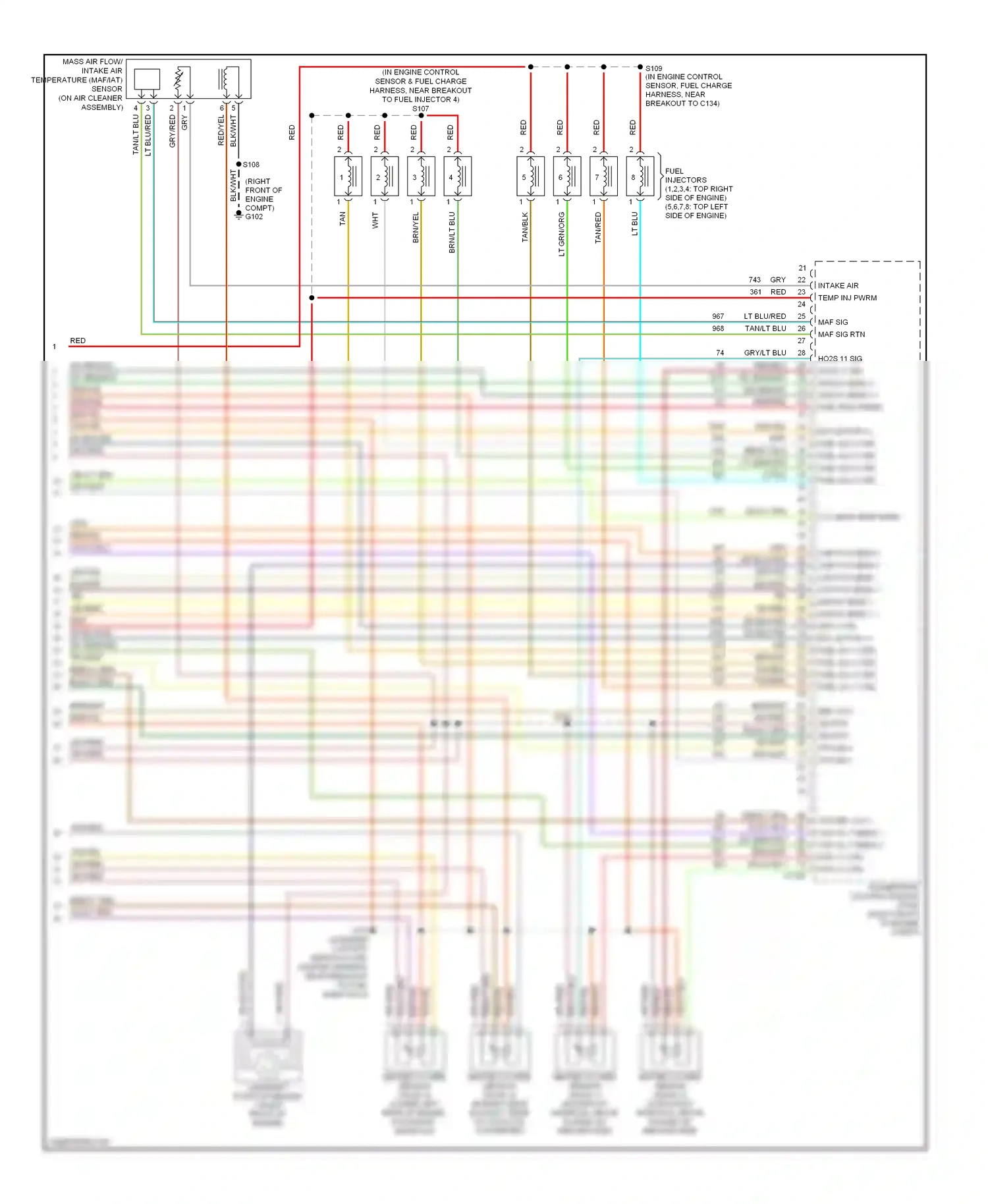 Wiring diagram vio/lt blu for Ford Mustang V (2004-2009) (5 of 5)