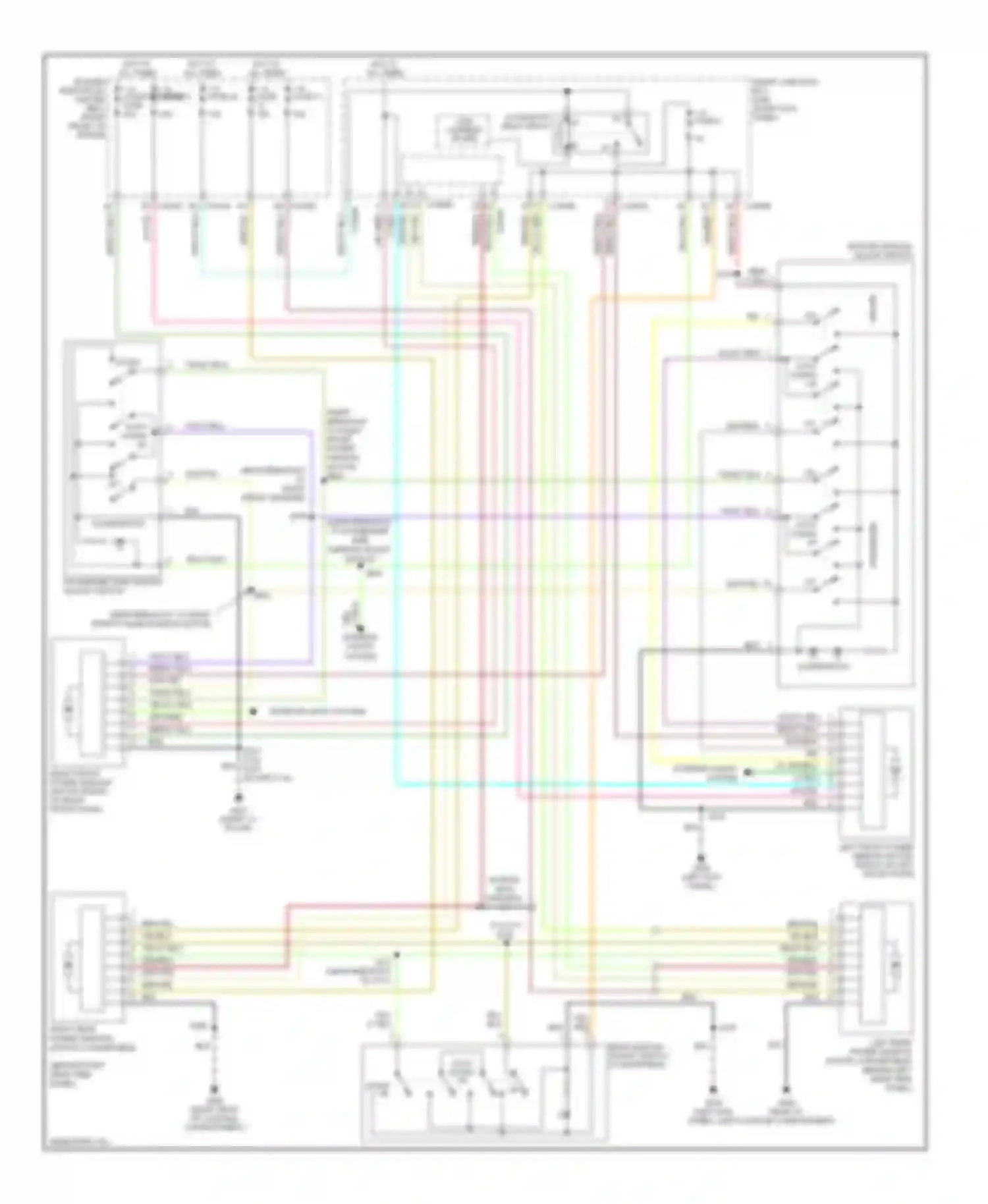 Wiring diagram master window adjust switch for Ford Mustang V (2004-2009)