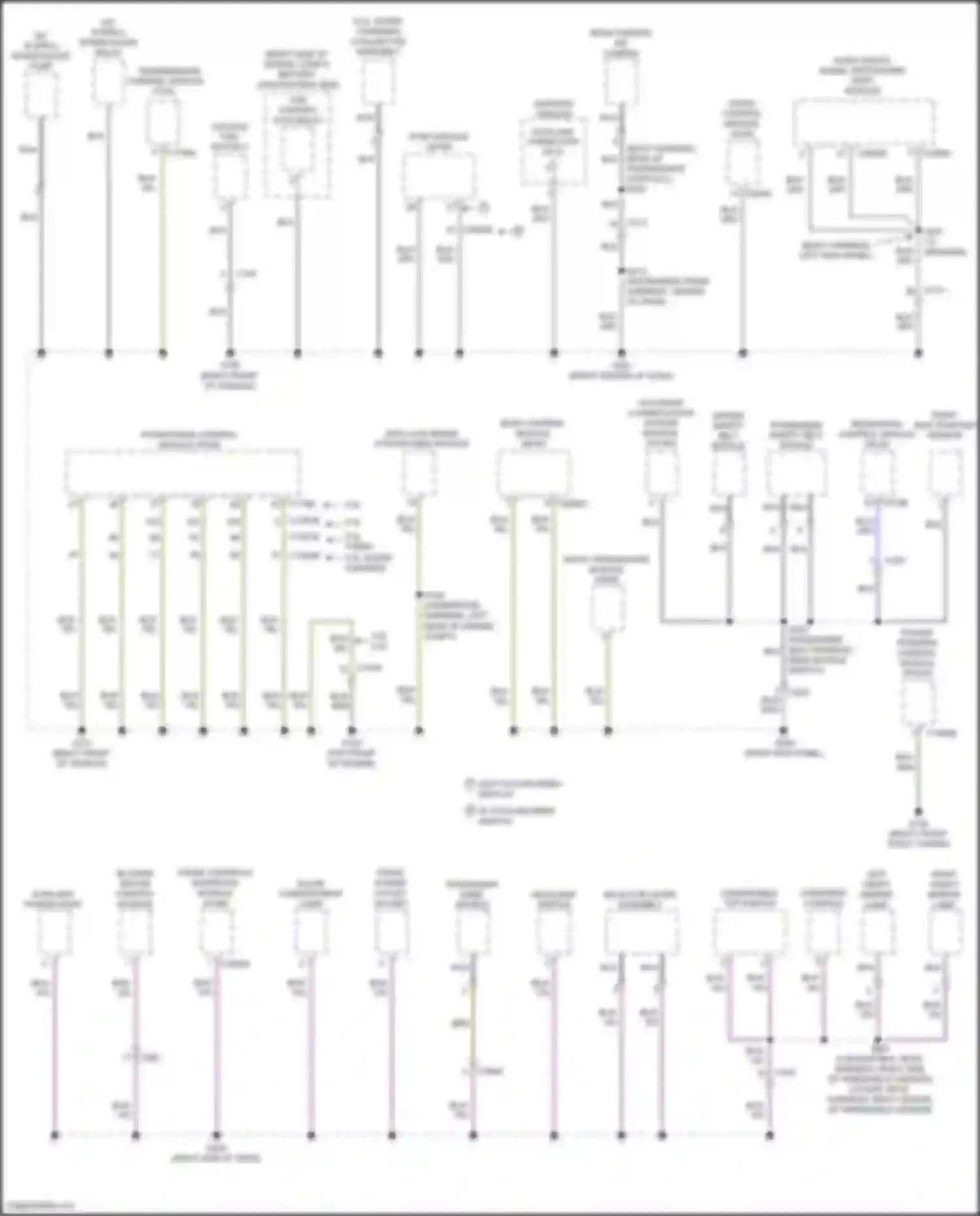 Mustang Ford VI facelift (2017-2023): Ground distribution circuit (1 of 4)