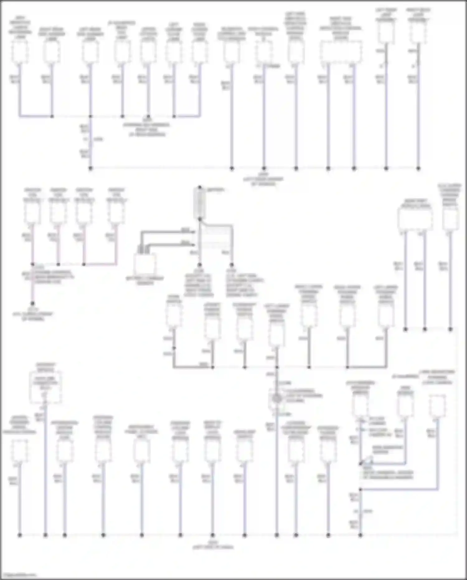 Mustang Ford VI facelift (2017-2023): Ground distribution circuit (2 of 4)
