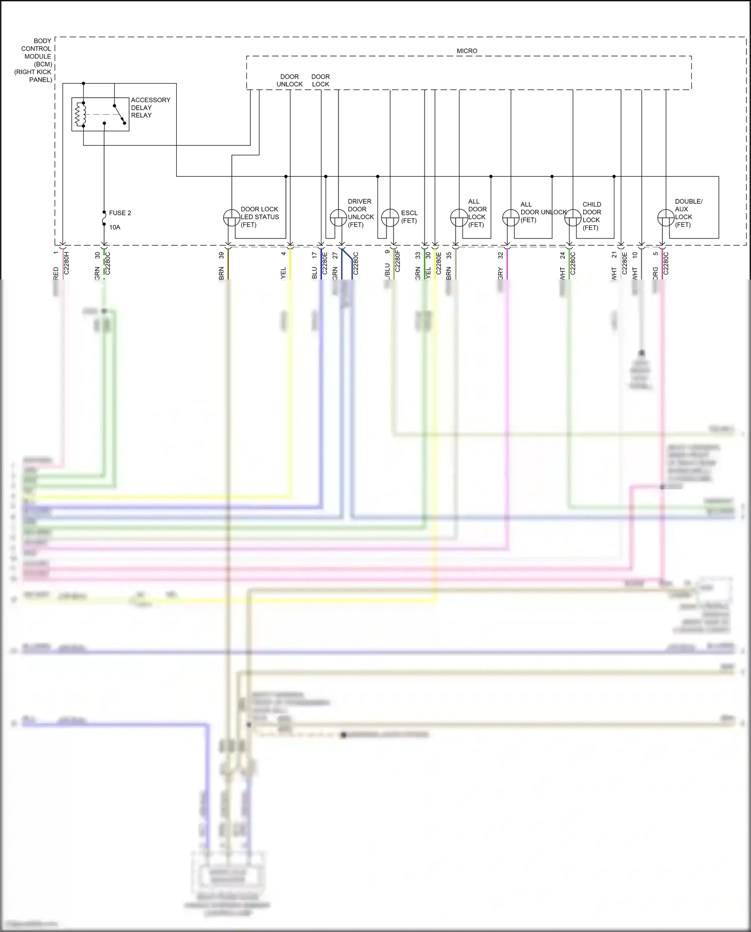 Wiring diagram accessory delay relay for Ford Mustang VI facelift (2017-2023) (1 of 5)