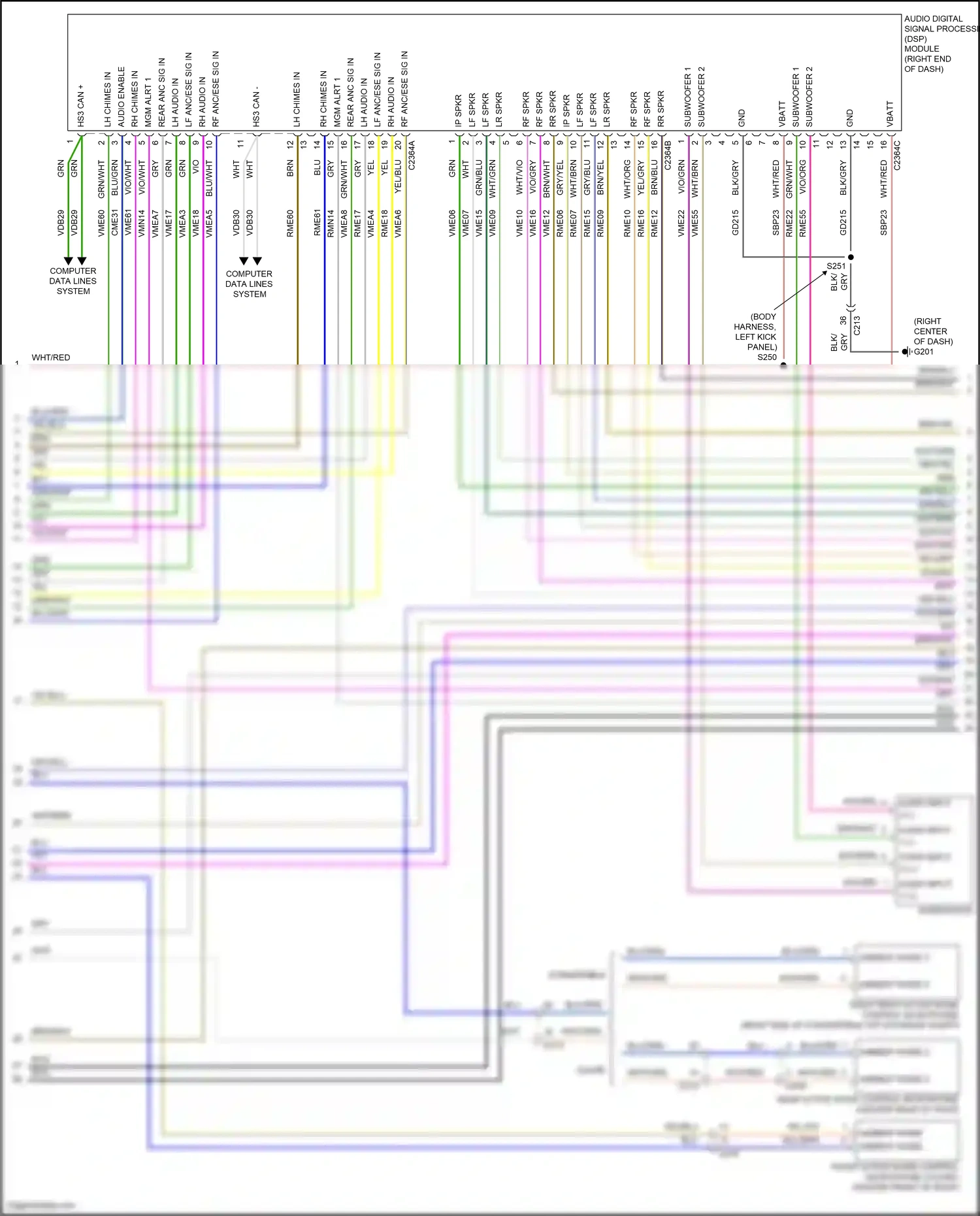 Wiring diagram audio enable for Ford Mustang VI facelift (2017-2023) (2 of 8)