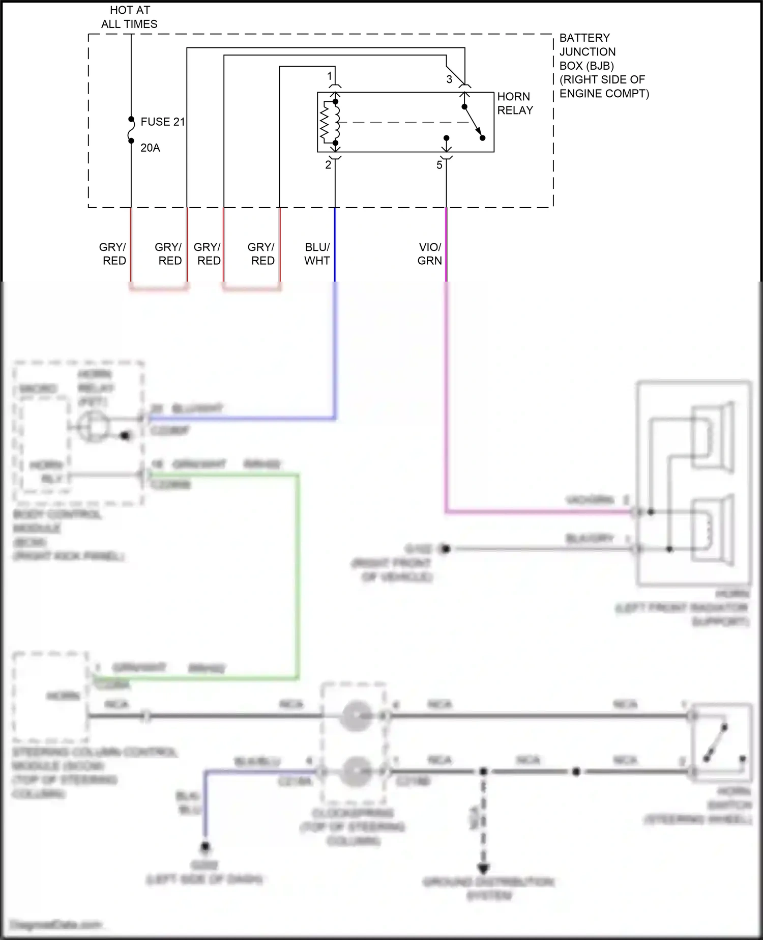 Wiring diagram blu for Ford Mustang VI facelift (2017-2023) (46 of 149)
