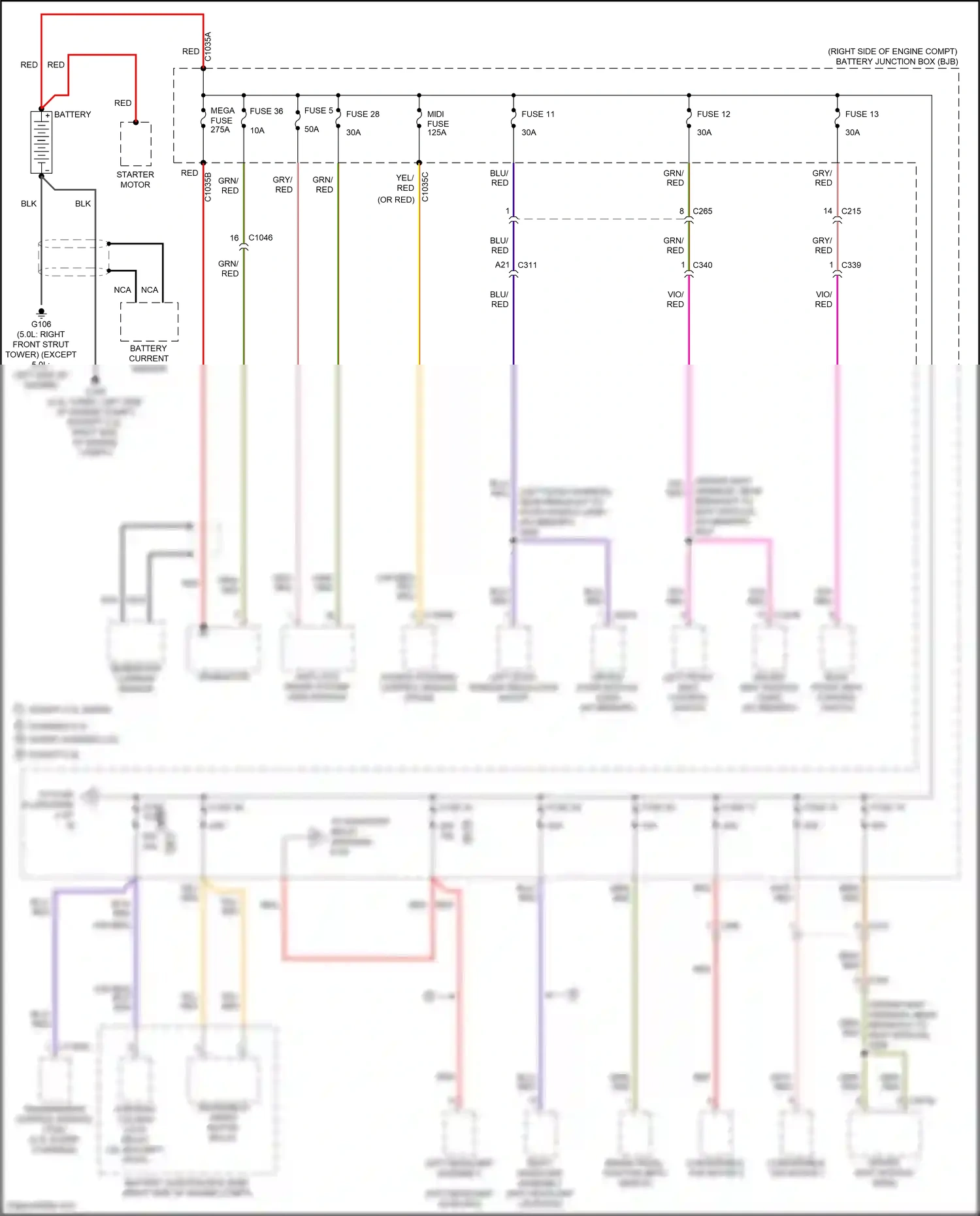 Wiring diagram blu for Ford Mustang VI facelift (2017-2023) (74 of 149)
