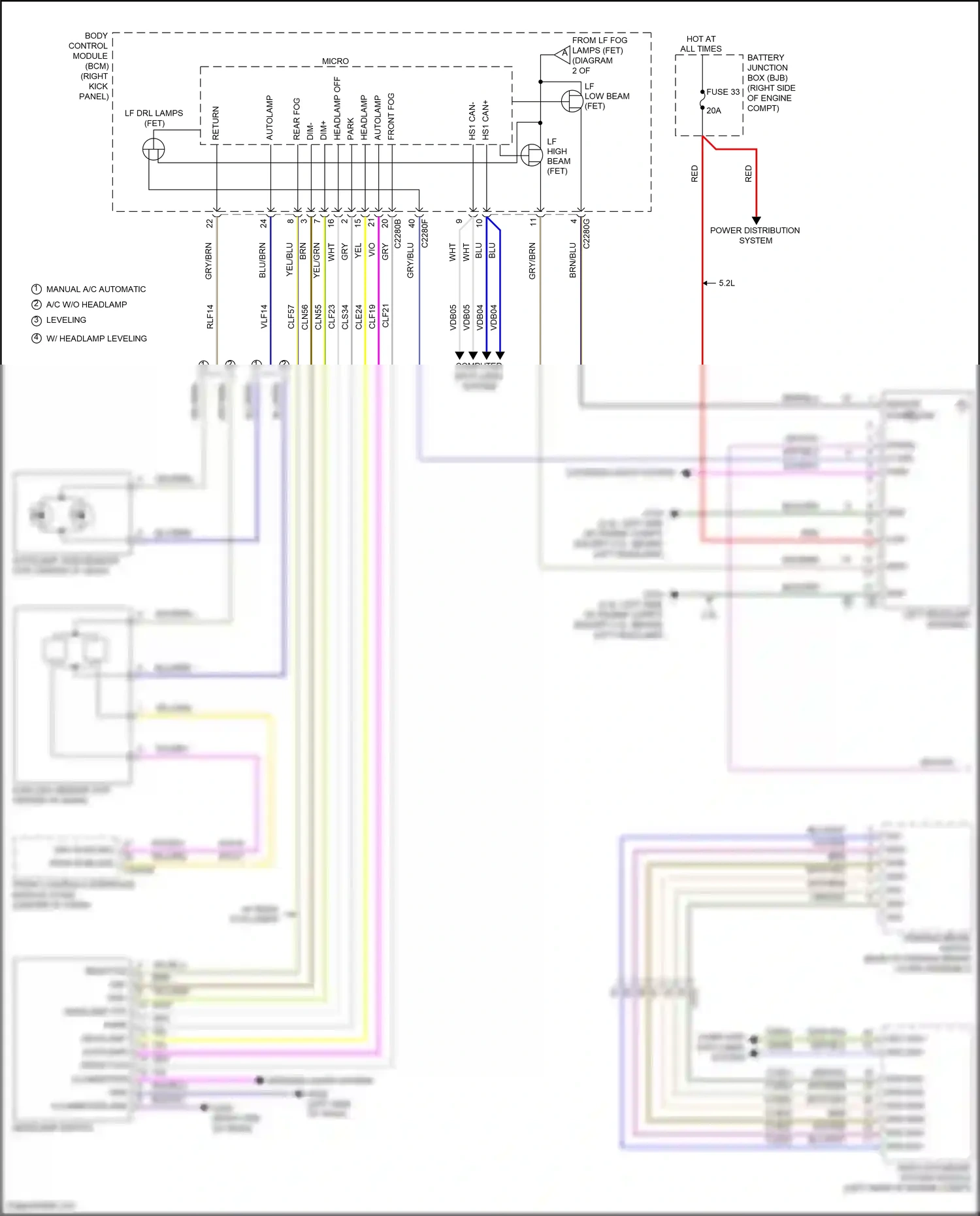 Wiring diagram blu for Ford Mustang VI facelift (2017-2023) (16 of 149)