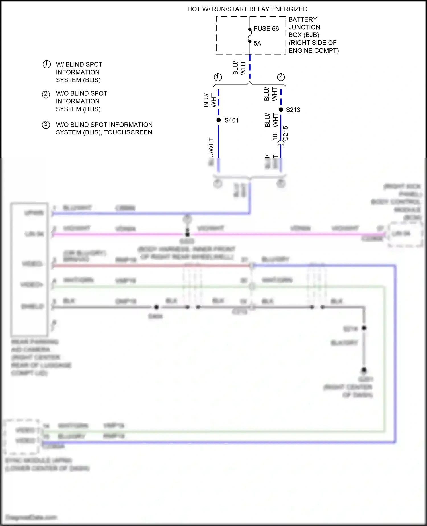 Wiring diagram blu for Ford Mustang VI facelift (2017-2023) (70 of 149)