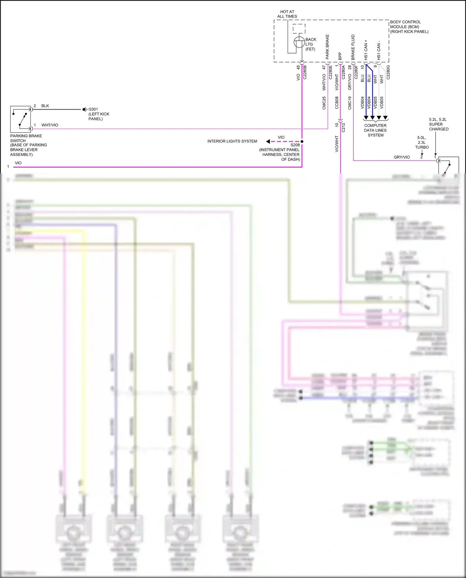 Wiring diagram blu for Ford Mustang VI facelift (2017-2023) (11 of 149)
