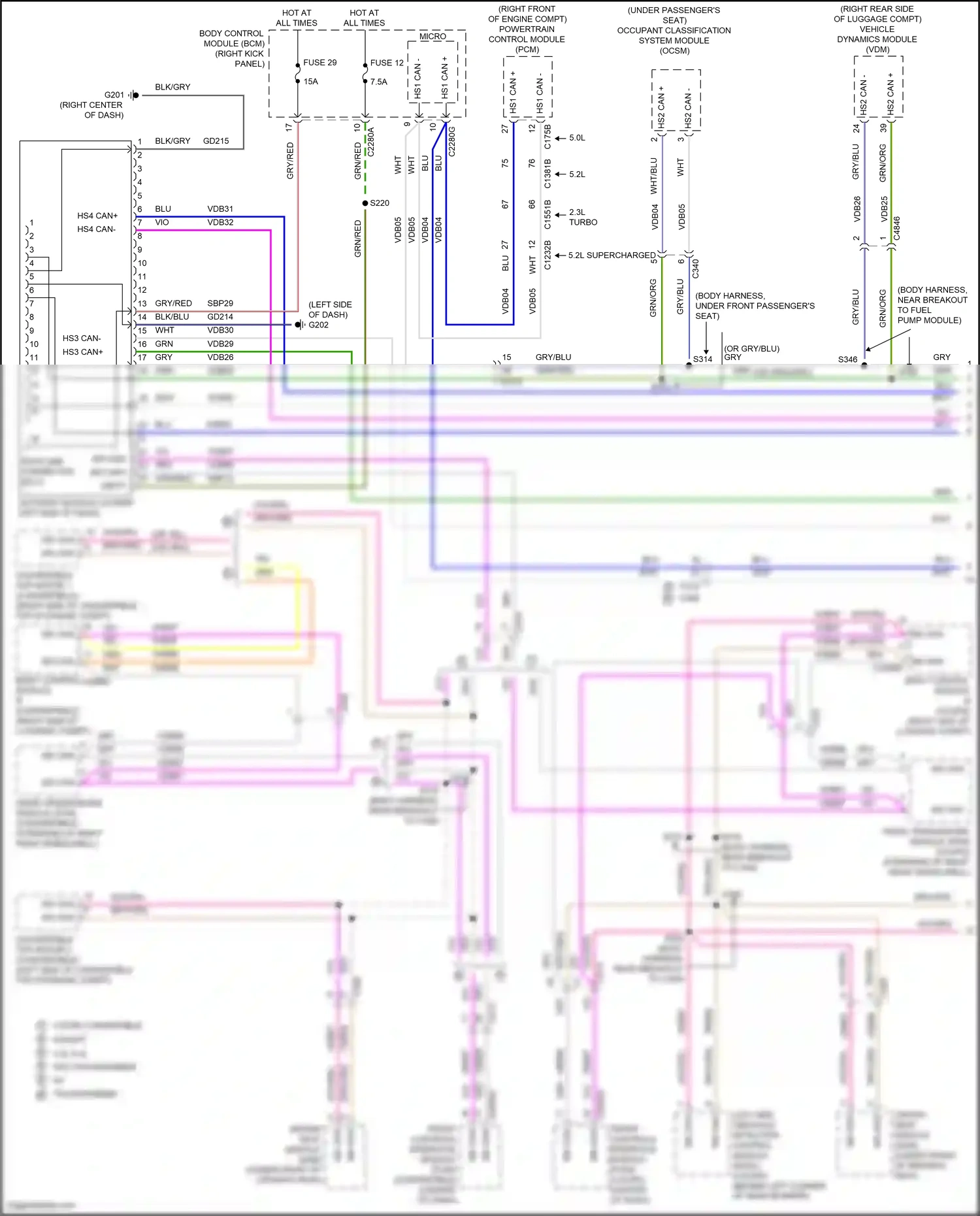 Wiring diagram blu for Ford Mustang VI facelift (2017-2023) (38 of 149)