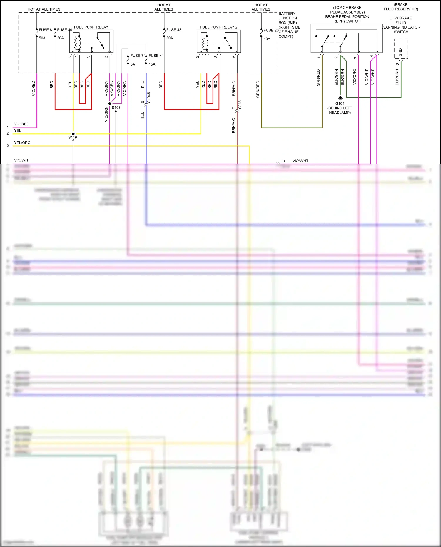 Wiring diagram blu for Ford Mustang VI facelift (2017-2023) (137 of 149)
