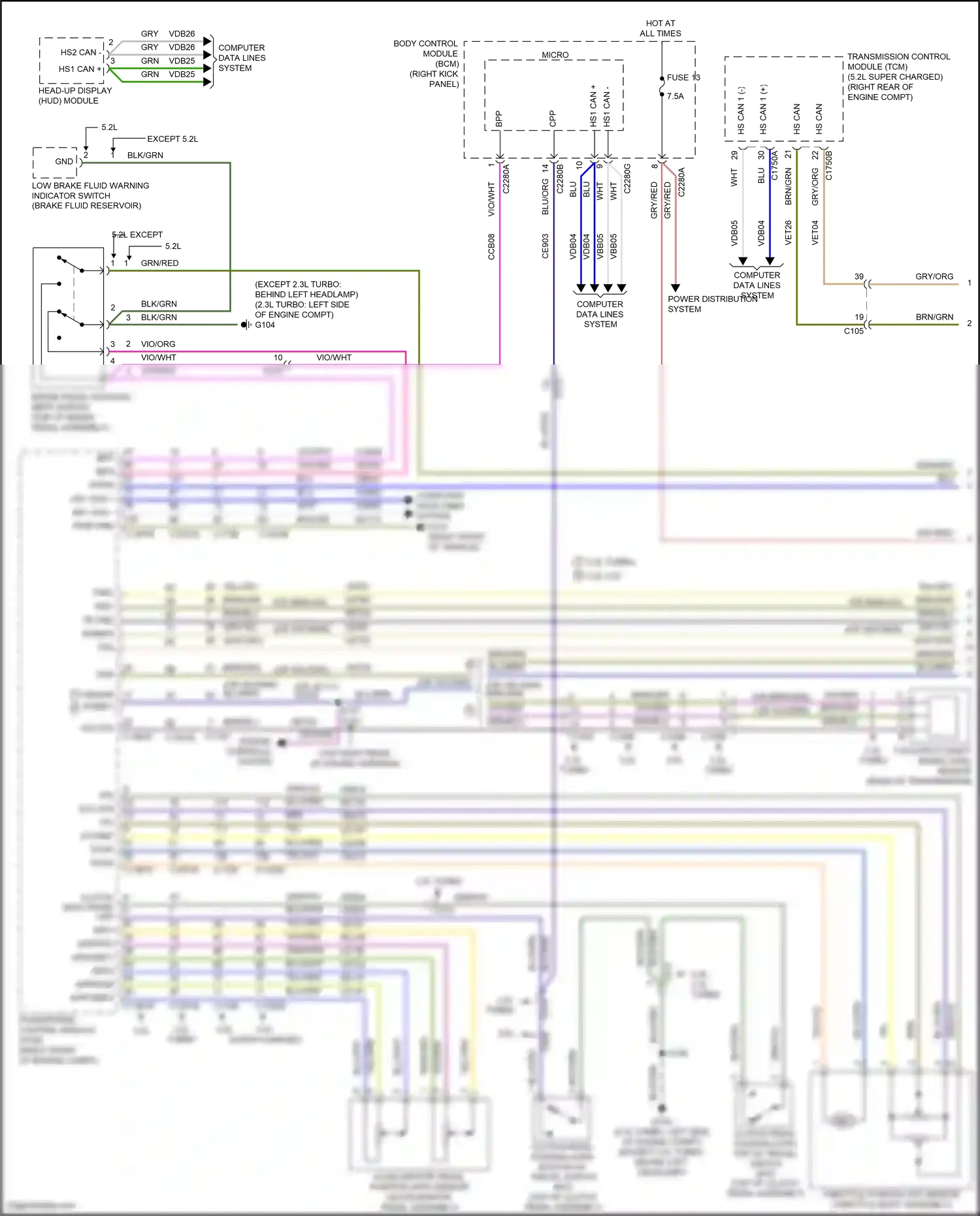 Wiring diagram blu for Ford Mustang VI facelift (2017-2023) (51 of 149)