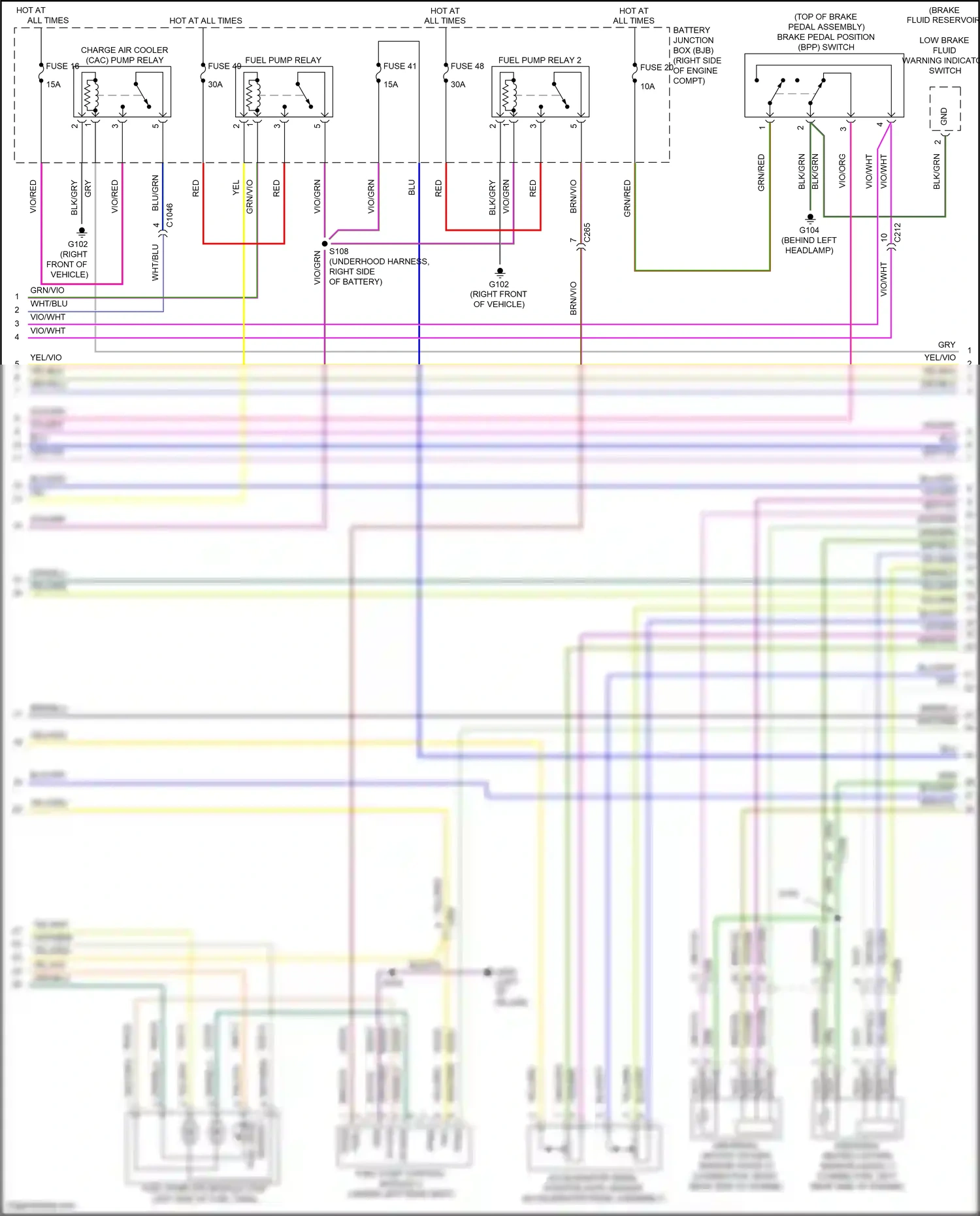 Wiring diagram blu for Ford Mustang VI facelift (2017-2023) (144 of 149)