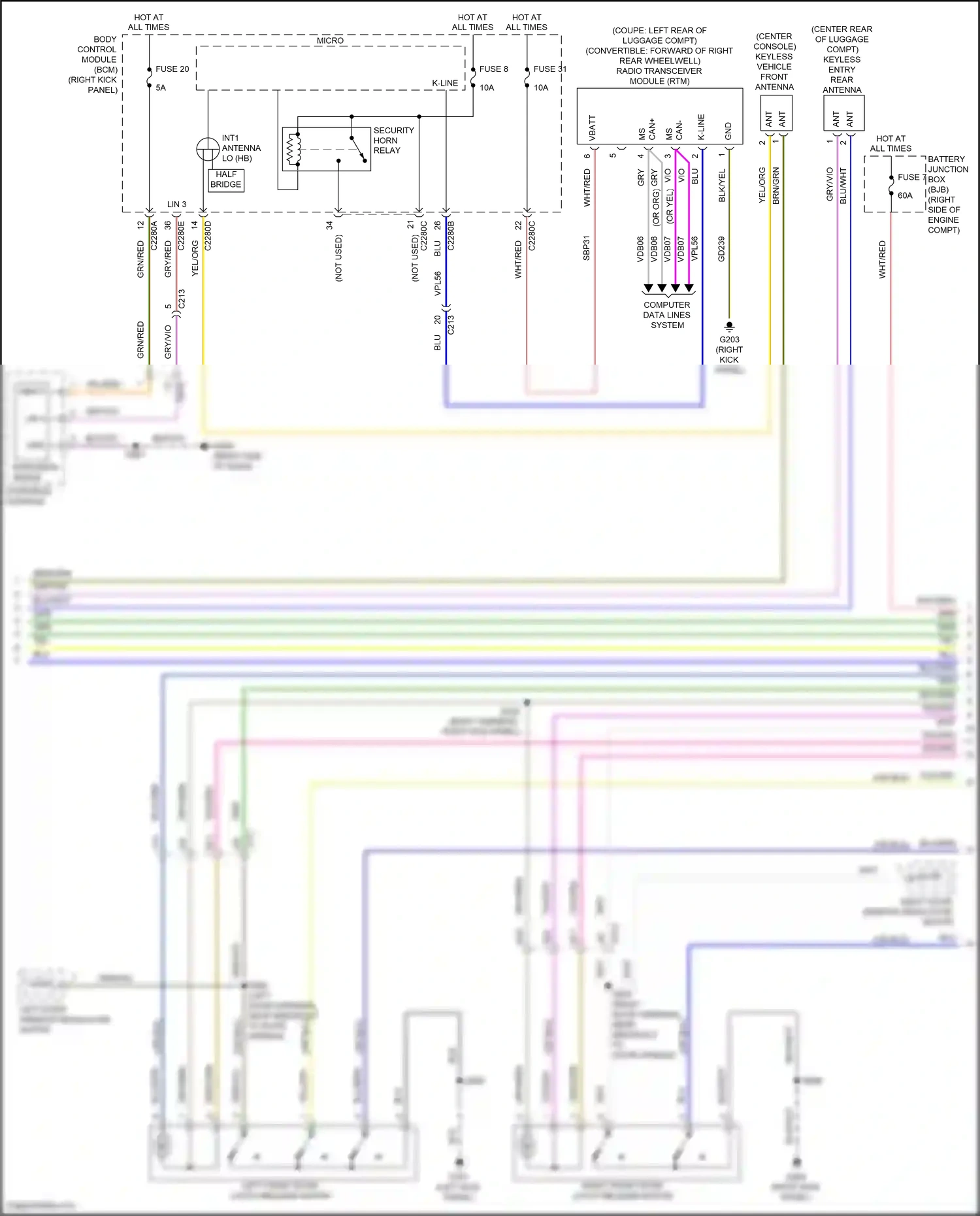 Wiring diagram blu for Ford Mustang VI facelift (2017-2023) (27 of 149)