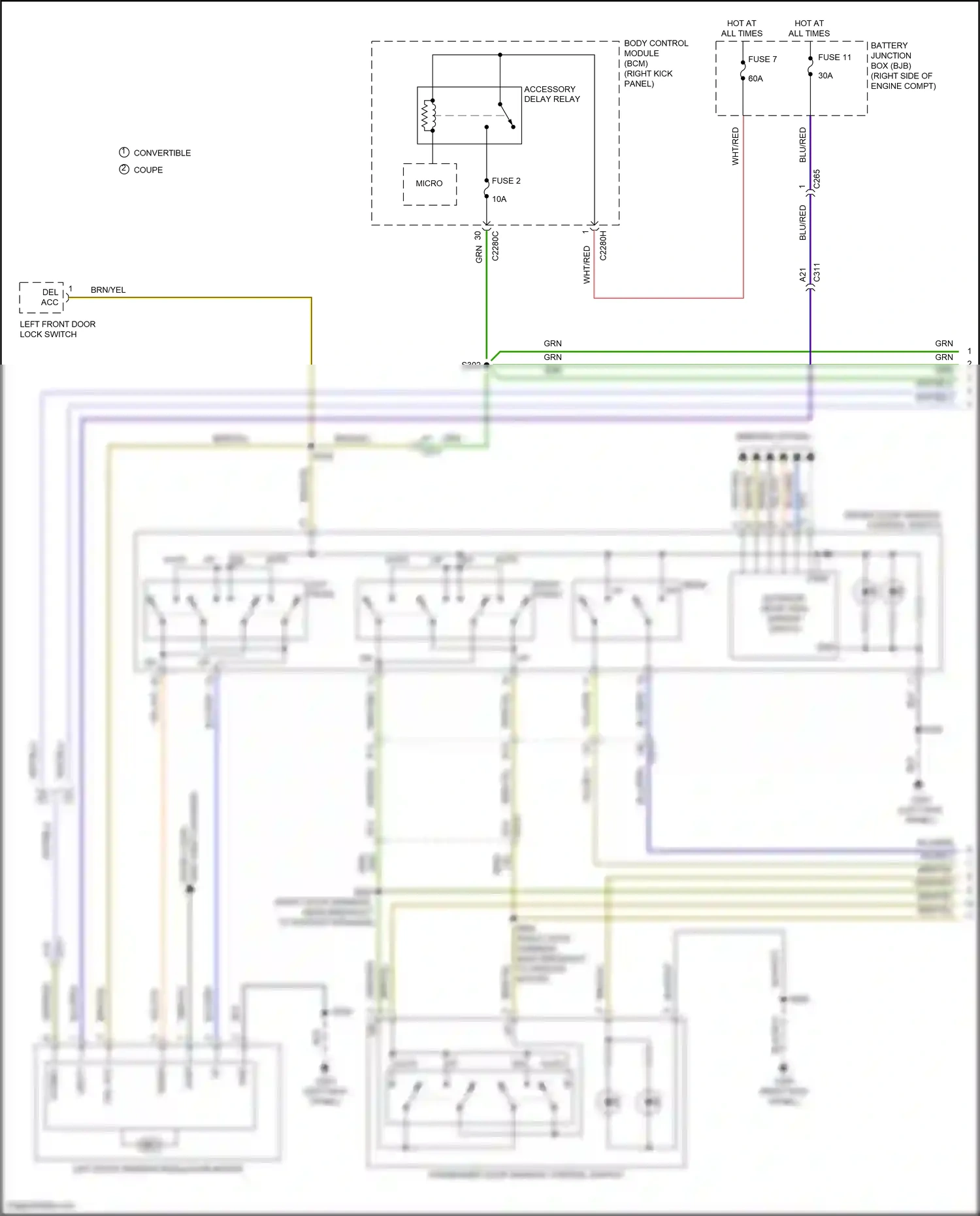 Wiring diagram blu/grn for Ford Mustang VI facelift (2017-2023) (29 of 71)