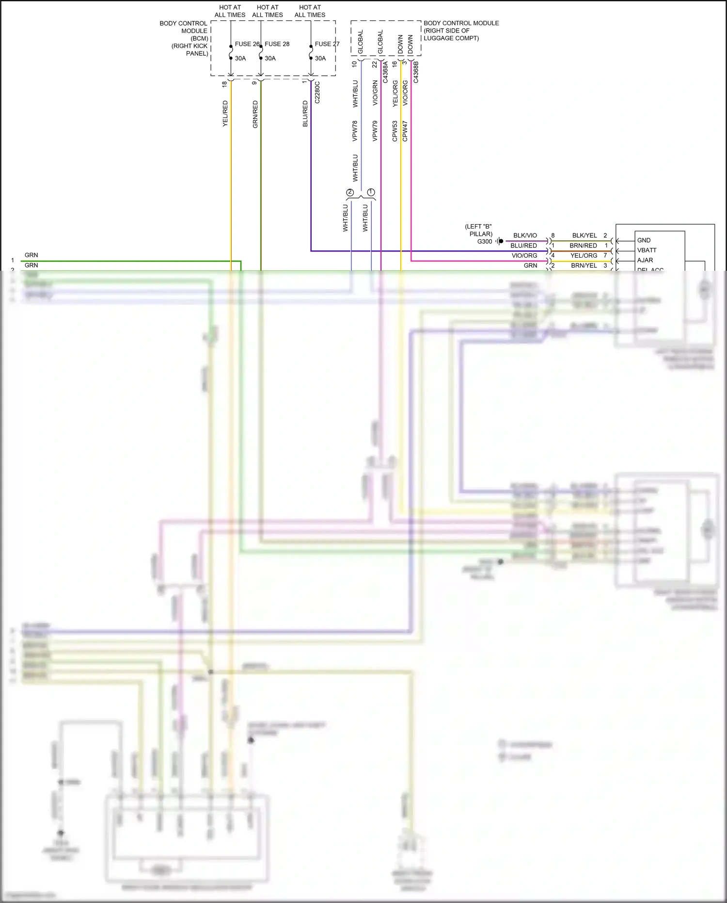 Wiring diagram body control module b for Ford Mustang VI facelift (2017-2023) (10 of 10)