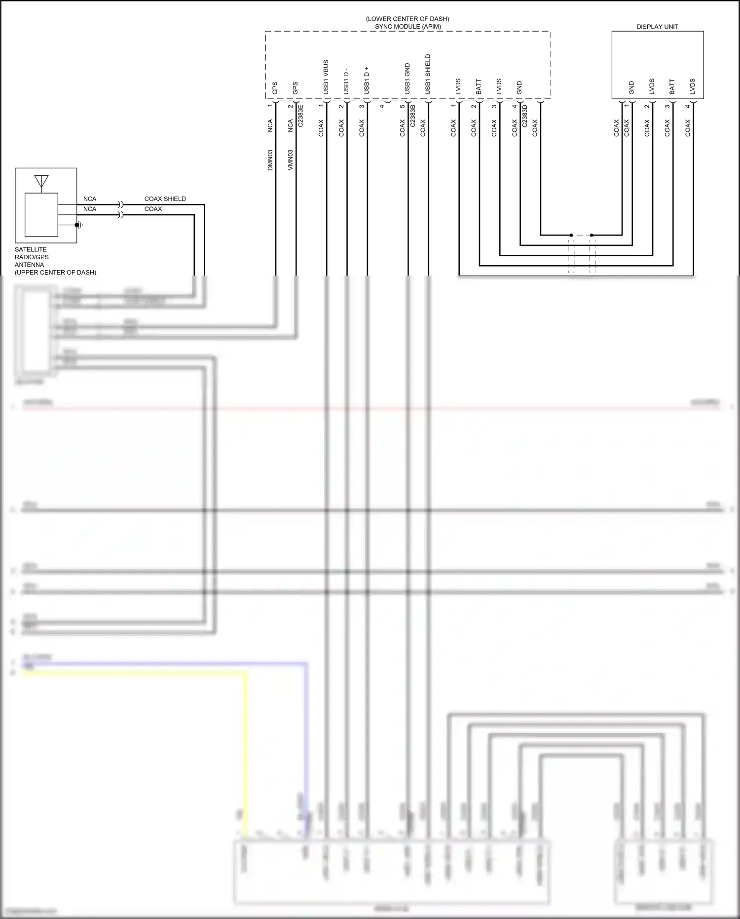 Wiring diagram coax shield for Ford Mustang VI facelift (2017-2023) (2 of 6)