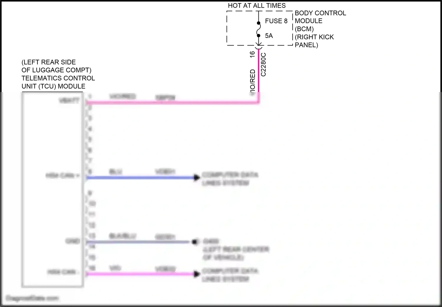 Wiring diagram computer data lines system for Ford Mustang VI facelift (2017-2023) (53 of 96)
