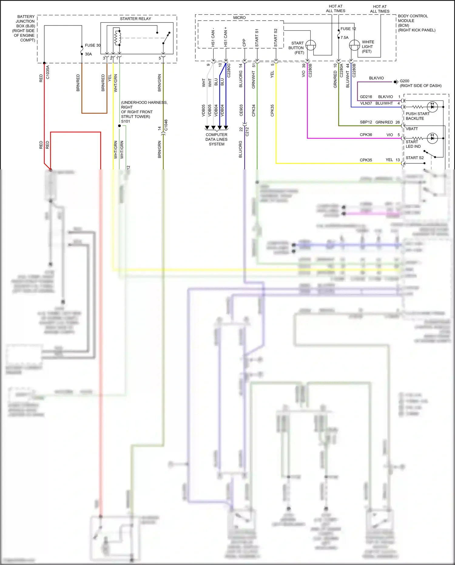 Wiring diagram computer data lines system for Ford Mustang VI facelift (2017-2023) (60 of 96)