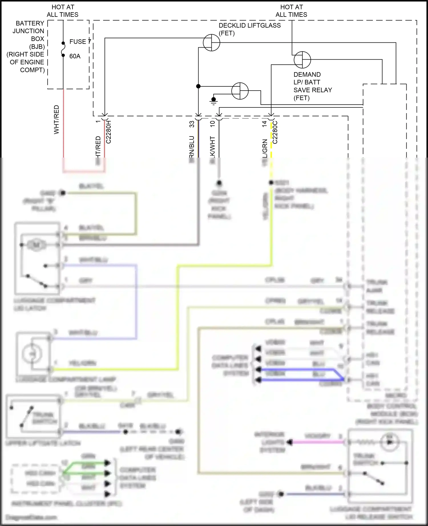 Wiring diagram computer data lines system for Ford Mustang VI facelift (2017-2023) (20 of 96)