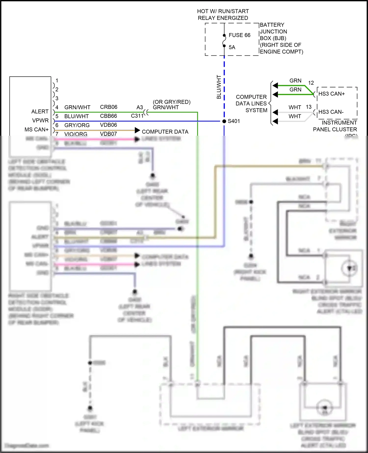 Wiring diagram computer data lines system for Ford Mustang VI facelift (2017-2023) (51 of 96)