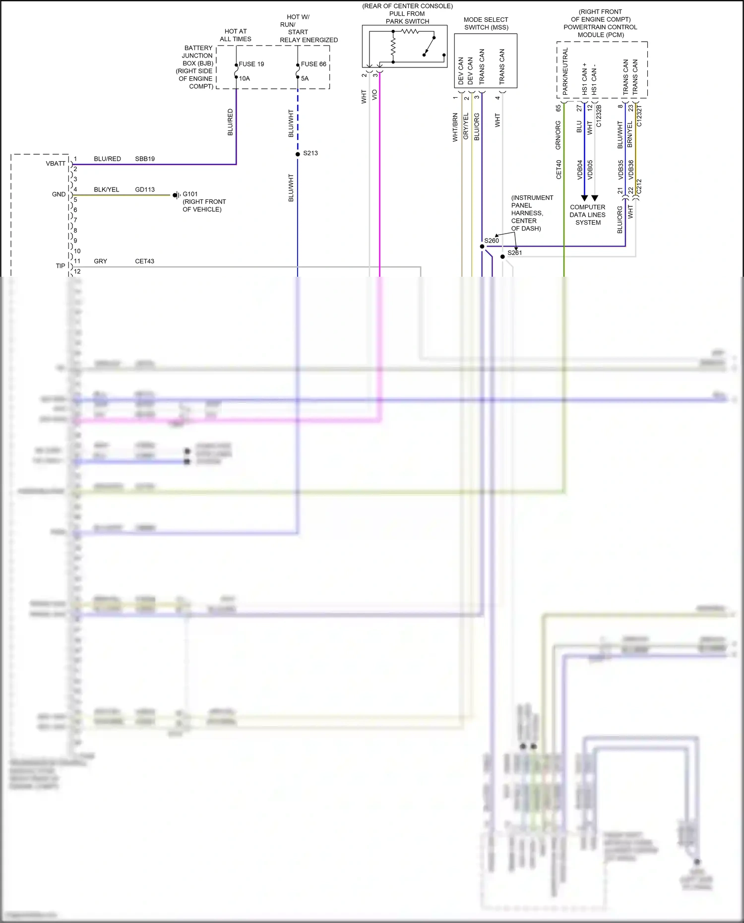 Wiring diagram computer data lines system for Ford Mustang VI facelift (2017-2023) (83 of 96)