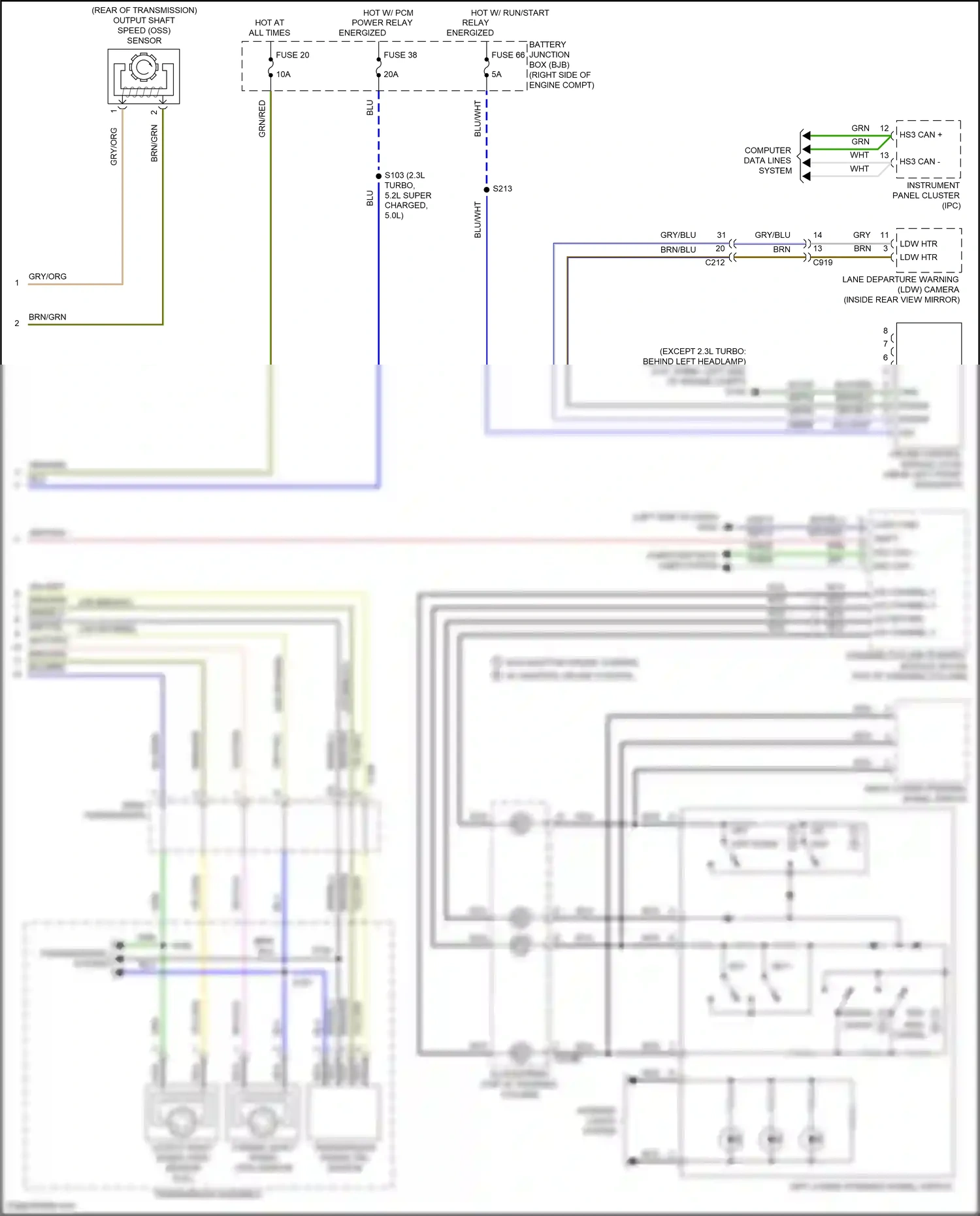 Wiring diagram computer data lines system for Ford Mustang VI facelift (2017-2023) (34 of 96)