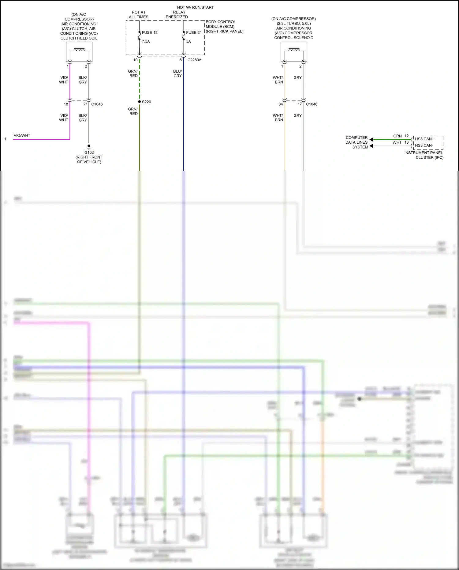 Wiring diagram computer data lines system for Ford Mustang VI facelift (2017-2023) (74 of 96)
