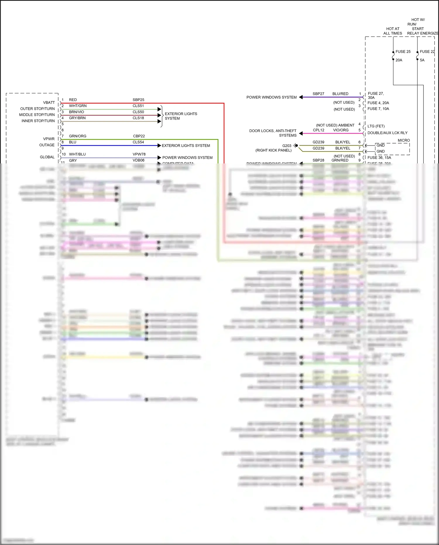 Wiring diagram cruise control, navigation systems for Ford Mustang VI facelift (2017-2023) (1 of 1)
