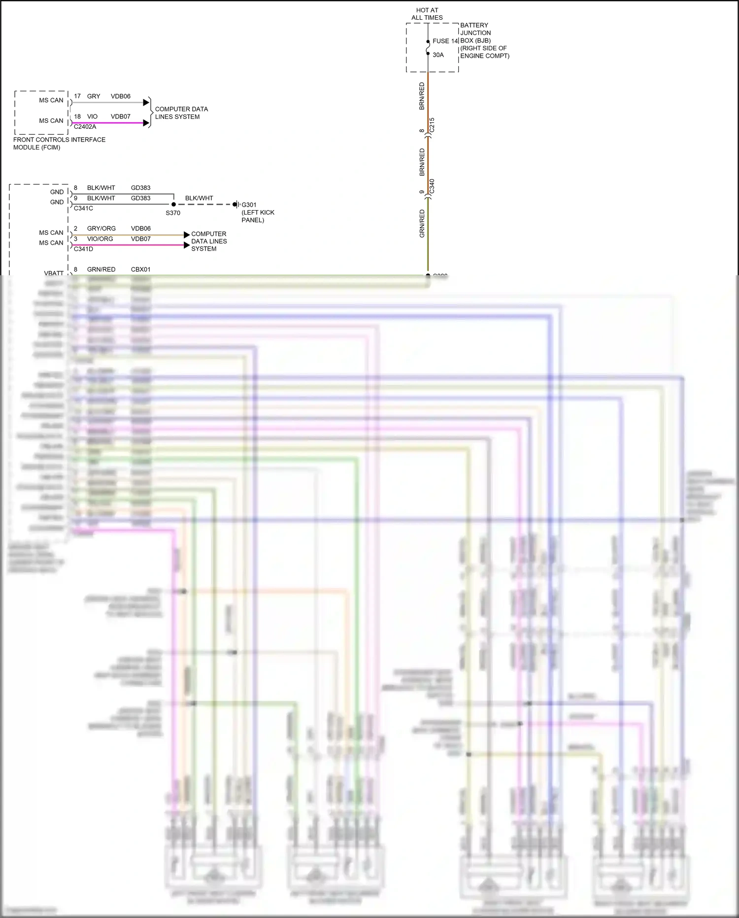 Wiring diagram dcshted- for Ford Mustang VI facelift (2017-2023) (1 of 2)