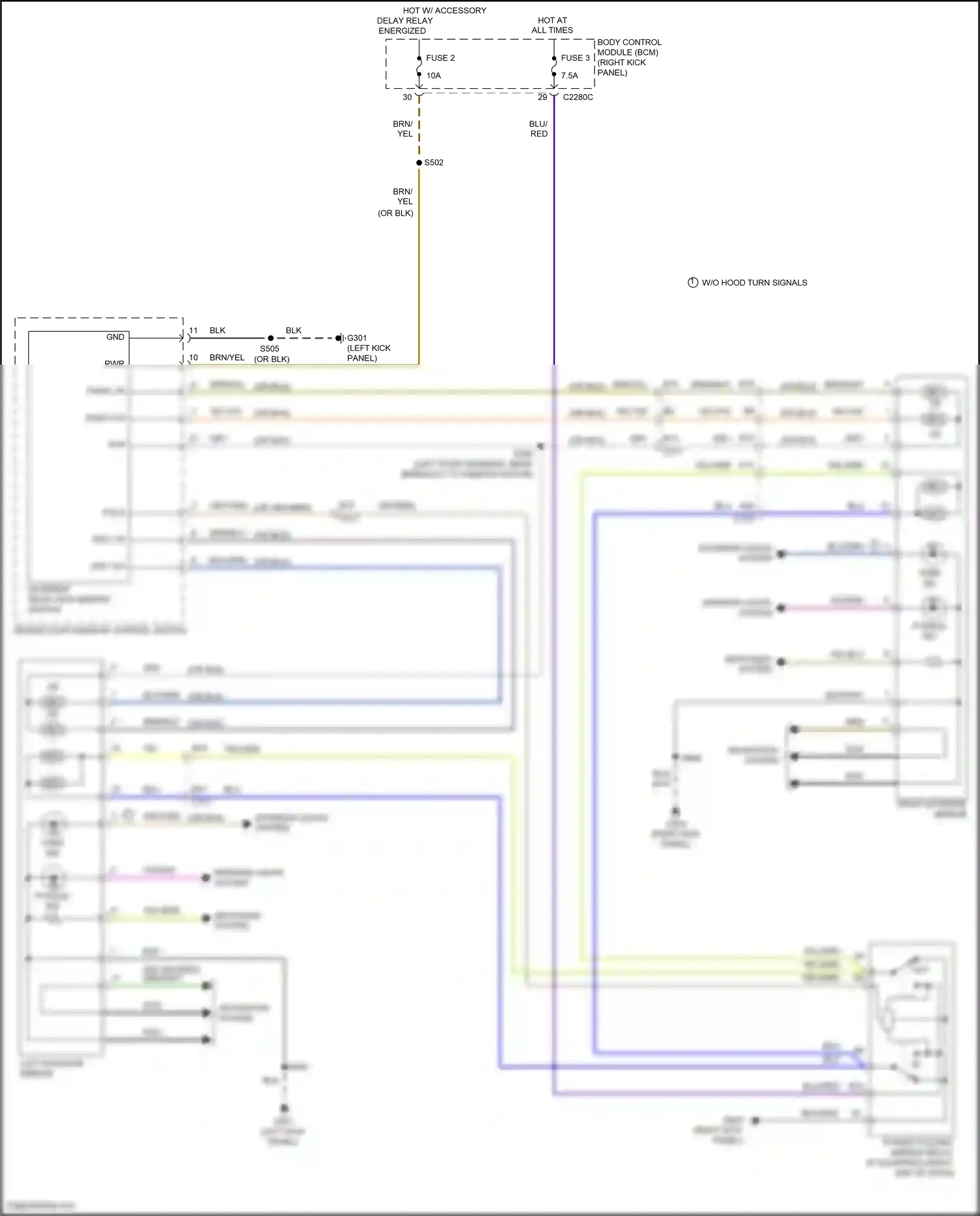Wiring diagram defogger system for Ford Mustang VI facelift (2017-2023) (5 of 5)