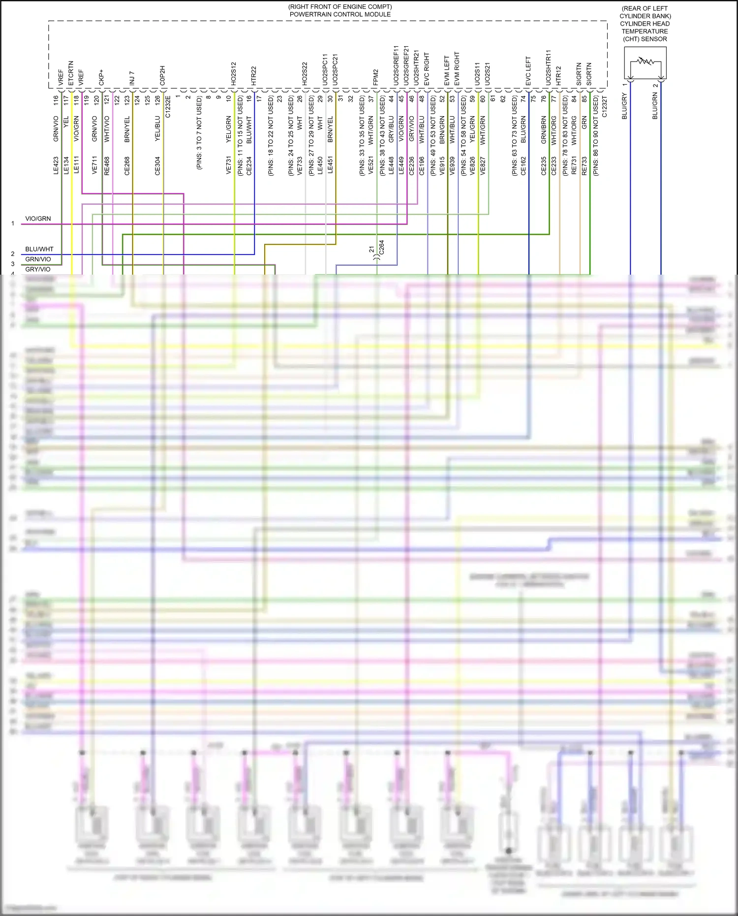 Wiring diagram evc right for Ford Mustang VI facelift (2017-2023) (2 of 2)