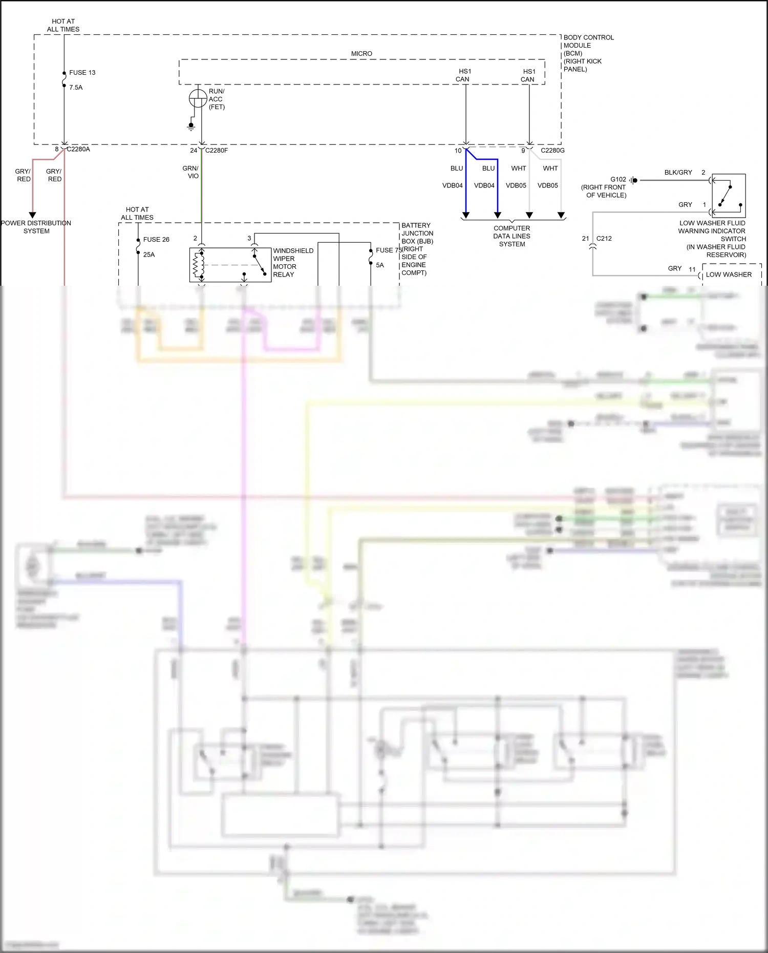 Wiring diagram hi input for Ford Mustang VI facelift (2017-2023) (1 of 1)
