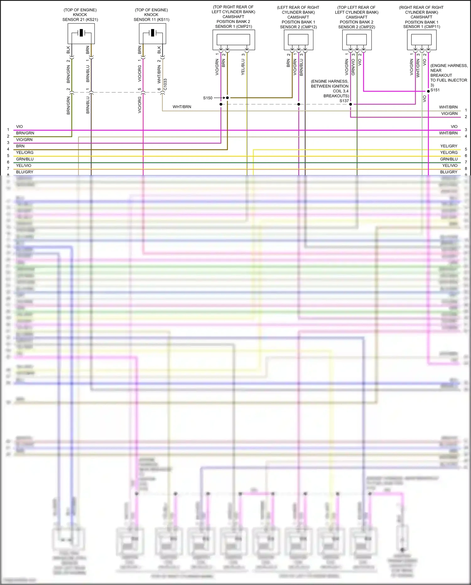 Wiring diagram ignition coil on plug 8 for Ford Mustang VI facelift (2017-2023) (2 of 4)