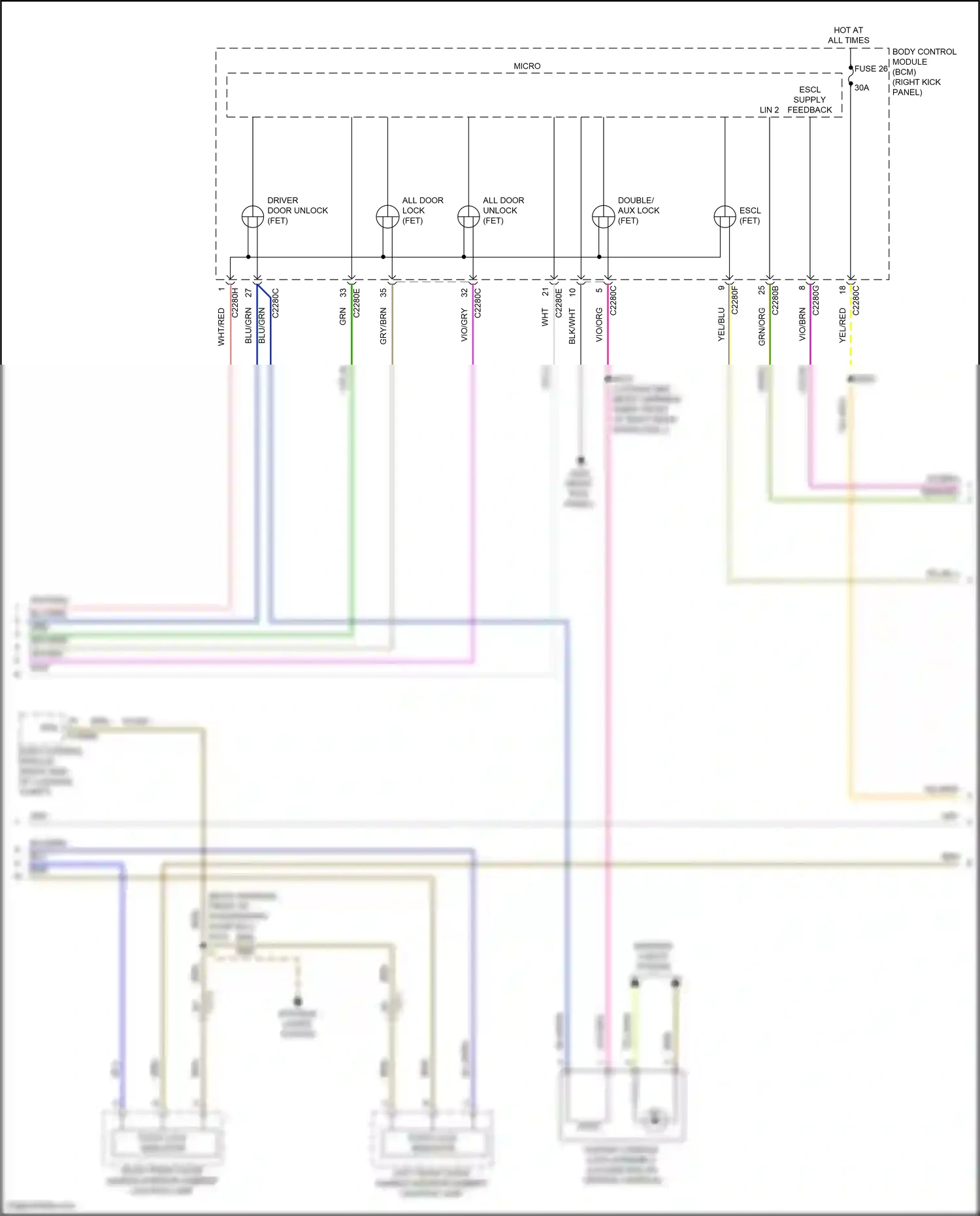 Wiring diagram lin 2 for Ford Mustang VI facelift (2017-2023) (1 of 7)