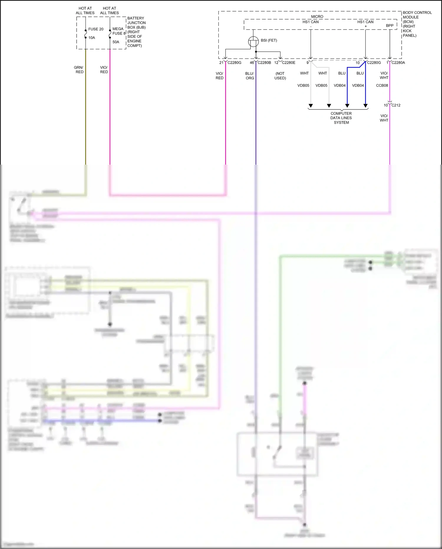 Wiring diagram nca for Ford Mustang VI facelift (2017-2023) (18 of 77)