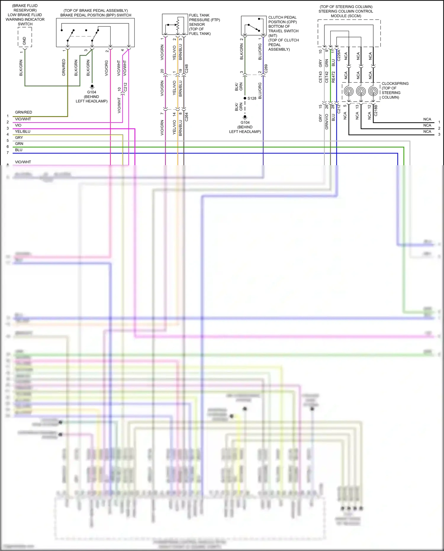 Wiring diagram shift down for Ford Mustang VI facelift (2017-2023) (1 of 1)