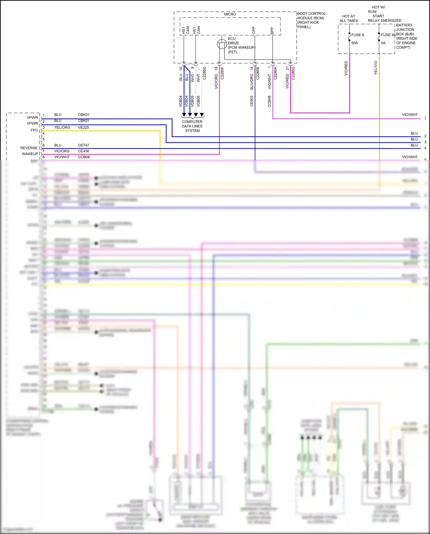 Wiring diagram starting/charging system for Ford Mustang VI facelift (2017-2023) (12 of 15)