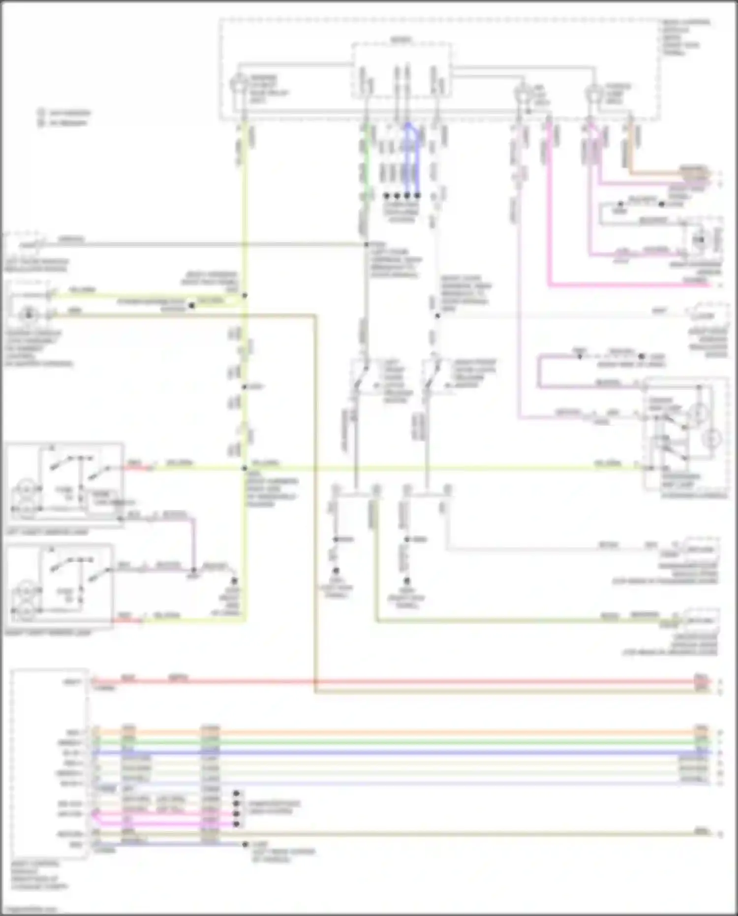 Mustang Ford VII (2022-2024): Courtesy lamps circuit (1 of 2)